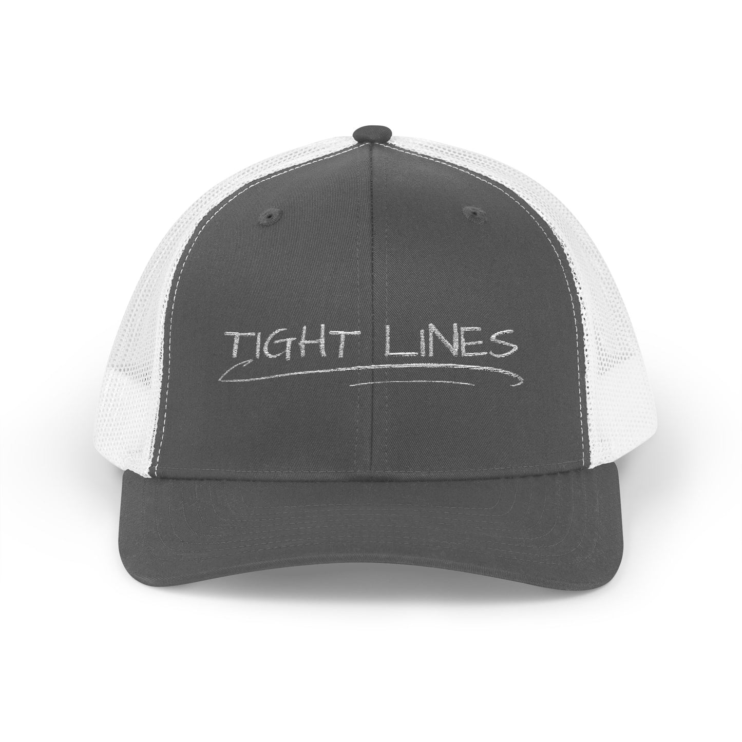 Tight Lines Embroidered Trucker Hat (Light Logo)
