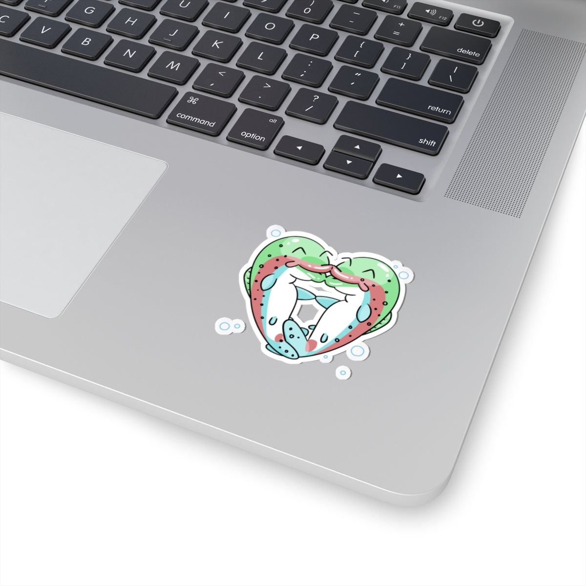 Trout Heart Kiss-Cut Sticker - Waterproof Vinyl Decal for Fishing Lovers, Cute Angler Gift, Laptop & Water Bottle Decor
