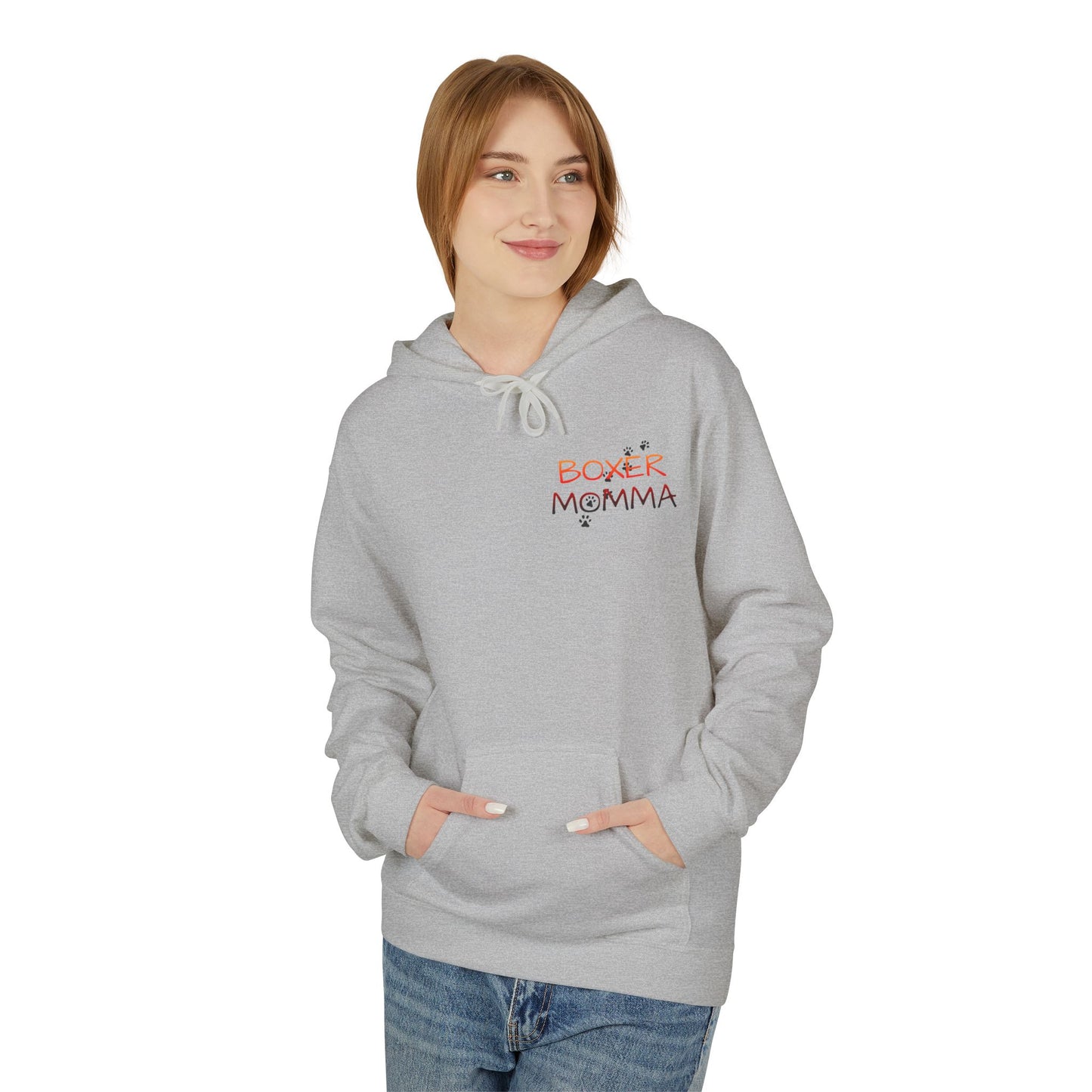 Unisex Boxer Momma Hoodie - Soft, Cozy Dog Lover Sweatshirt, Perfect Gift for Boxer Moms & Pet Lovers, Casual Pullover Top