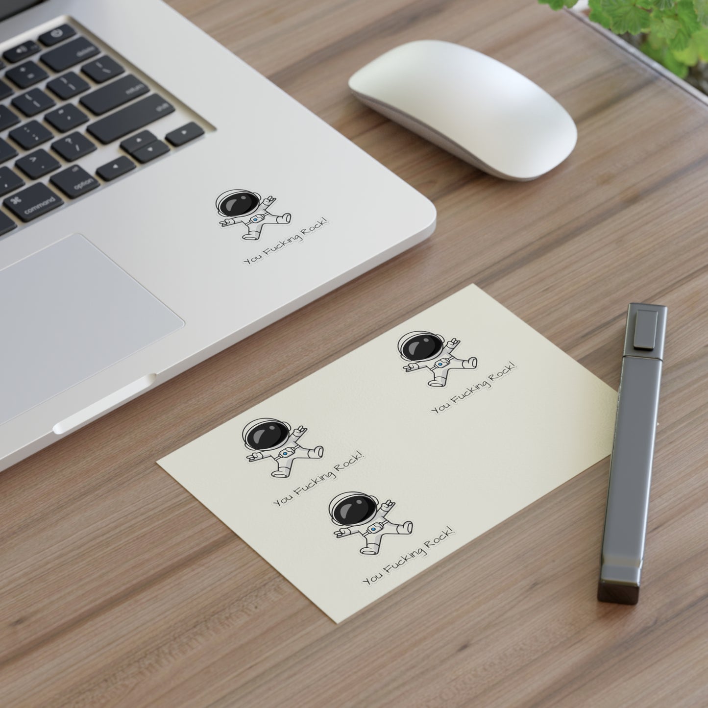 You Rock! Astronaut Motivation Sticker Sheets | Humor Stickers | Space-Themed Decor | Gifts & Party Favors