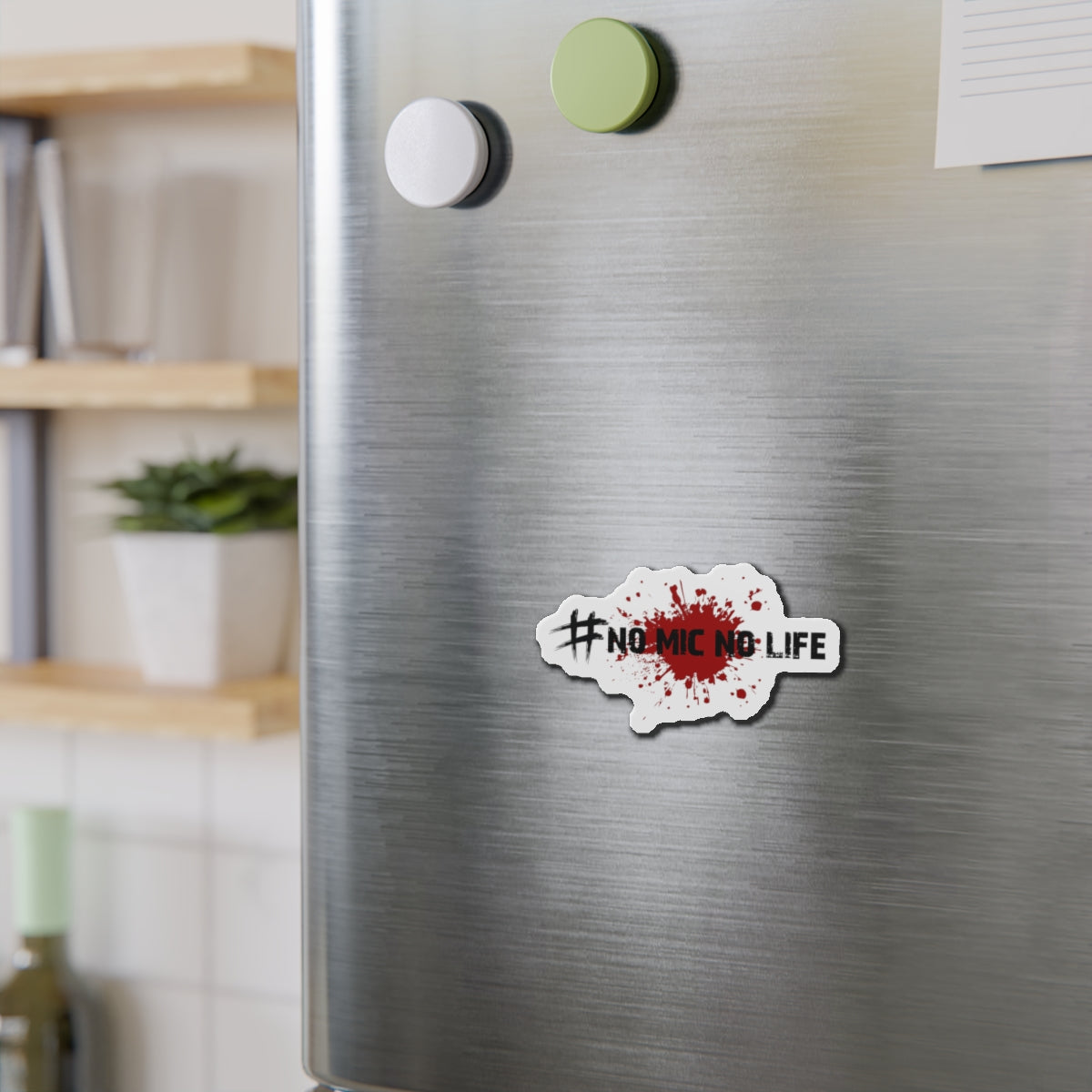 #No Mic No Life Die-Cut Magnet | Gaming Lover Gift, Gamer Room Decor, Fridge Magnet, Geeky Present, Video Game Enthusiast, Gaming Accessories