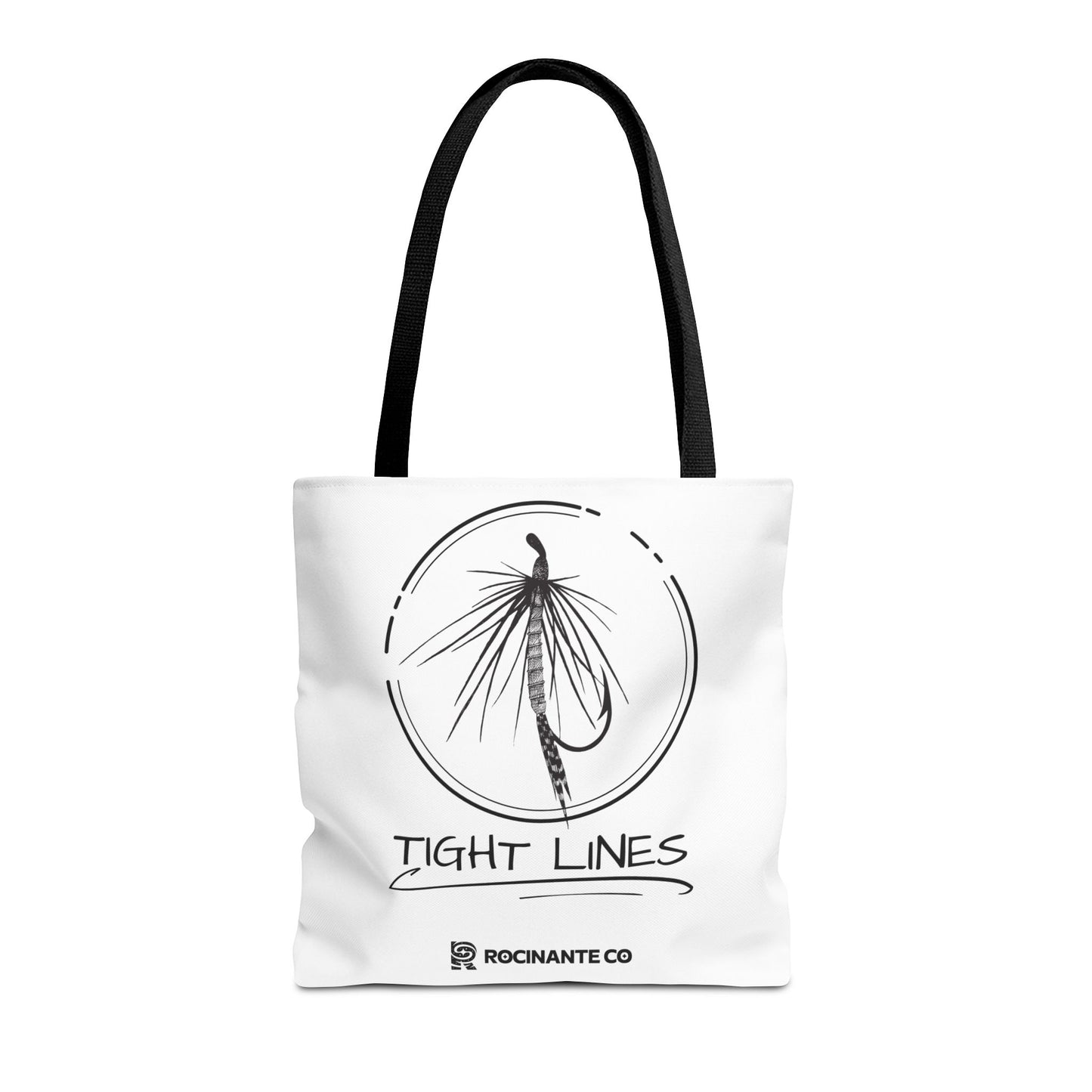 Tight Lines Tote Bag White | Durable Fishing Gift Bag with Stylish Print for Outdoor Enthusiasts & Everyday Use