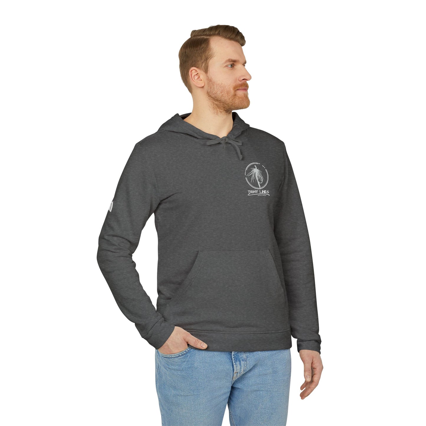 Tight Lights Adidas Fleece Hoodie - Perfect for Beach Days, Outdoors, and Casual Outings | Unisex, Beachwear