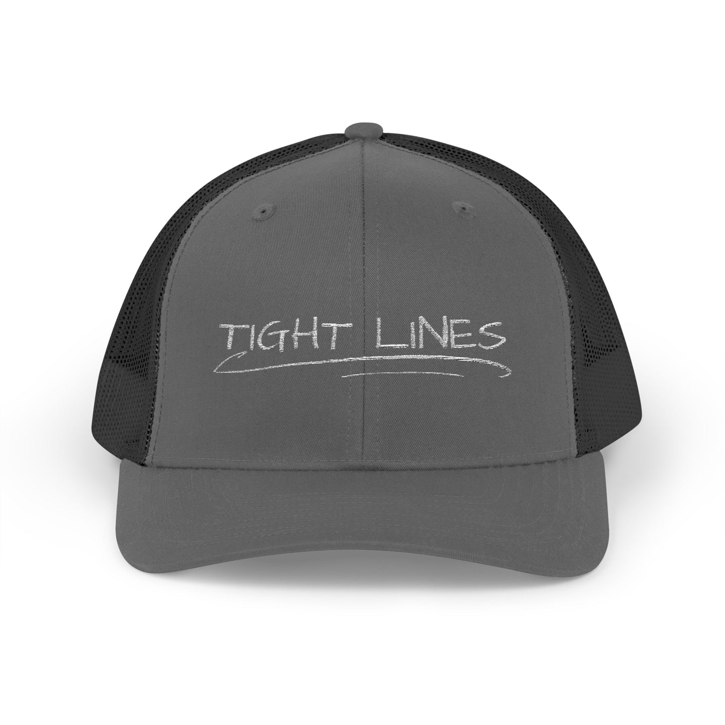 Tight Lines Embroidered Trucker Hat (Light Logo)