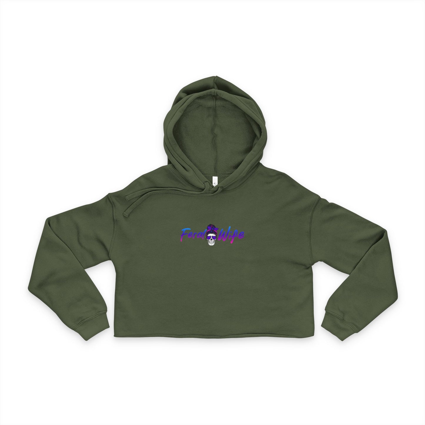 Chic Women's Feral Wife Cropped Hoodie