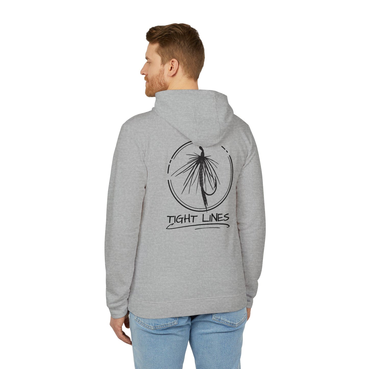 Tight Lights Adidas Fleece Hoodie - Perfect for Beach Days, Outdoors, and Casual Outings | Unisex, Beachwear