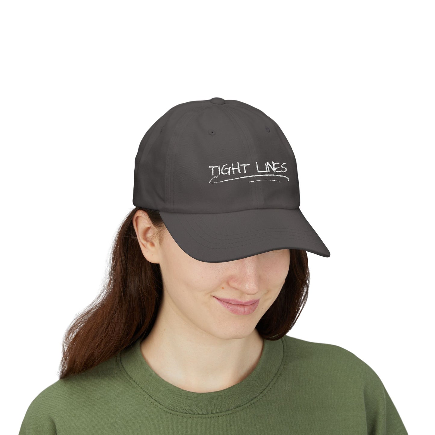 Tight Lines Embroidered Hat (Light Logo)