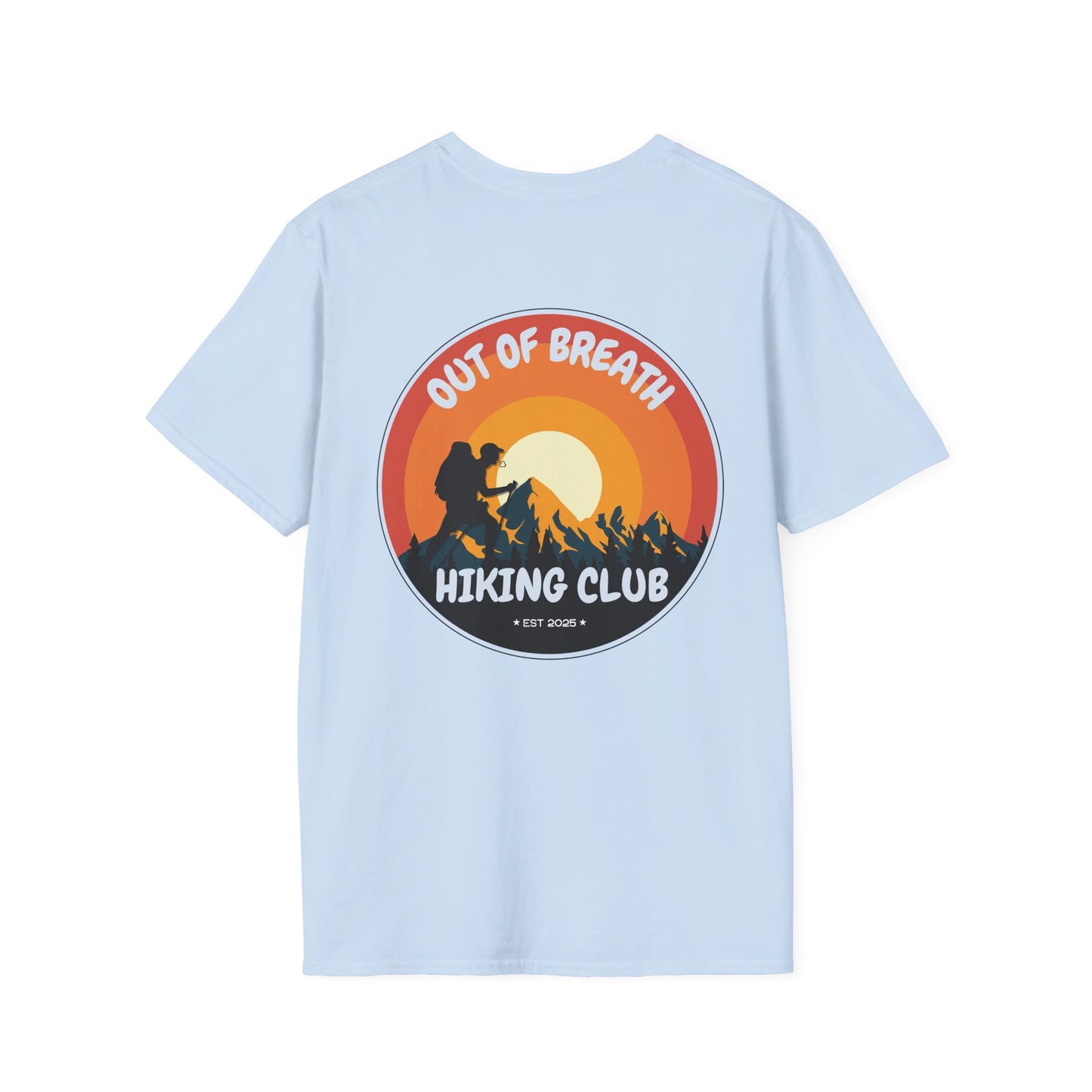 Out of Breath Hiking Club T-Shirt, Funny Adventure Tee, Nature Lover Shirt, Outdoor Apparel, Gift for Hikers, Casual Wear