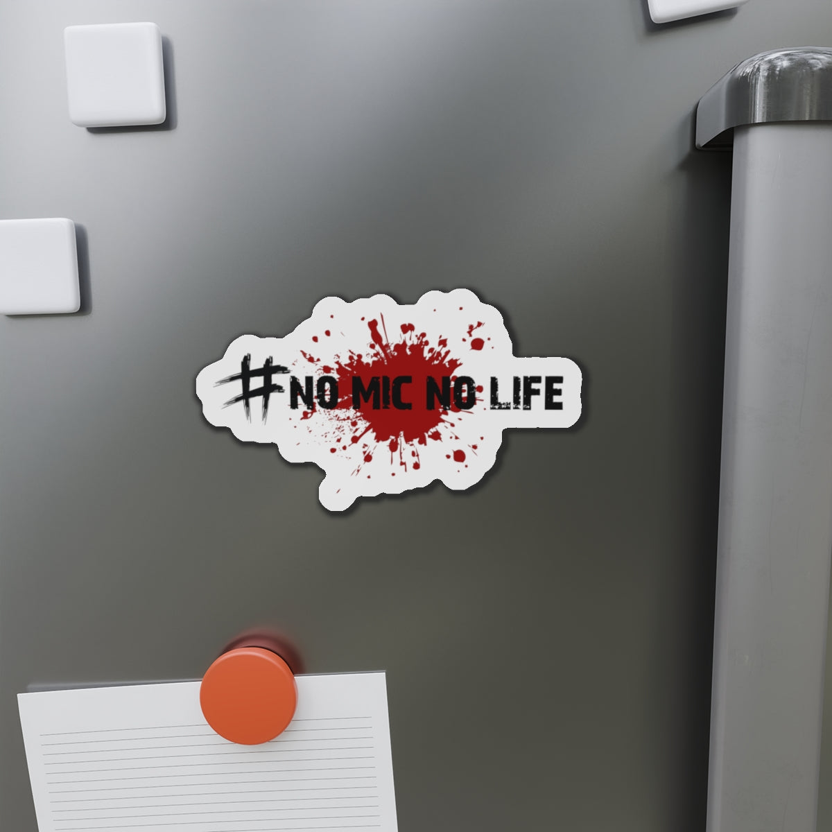 #No Mic No Life Die-Cut Magnet | Gaming Lover Gift, Gamer Room Decor, Fridge Magnet, Geeky Present, Video Game Enthusiast, Gaming Accessories
