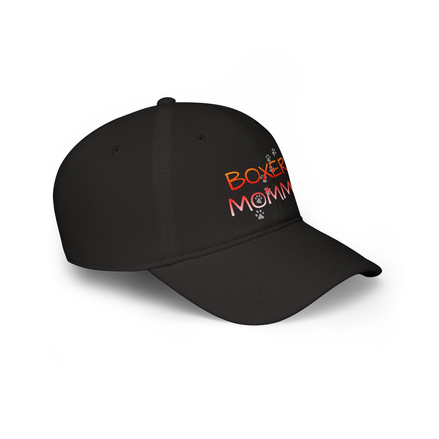 Boxer Momma Low Profile Baseball Cap, Adjustable Hat for Dog Lovers, Casual Outdoor Hat, Gift for Boxer Moms