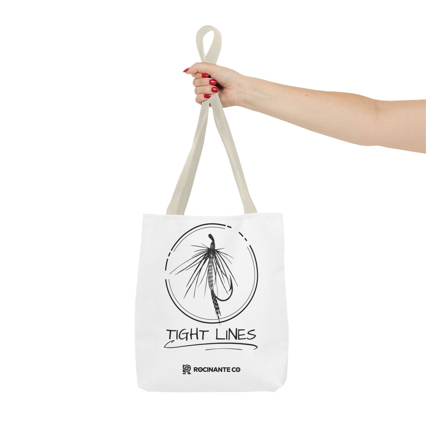 Tight Lines Tote Bag White | Durable Fishing Gift Bag with Stylish Print for Outdoor Enthusiasts & Everyday Use