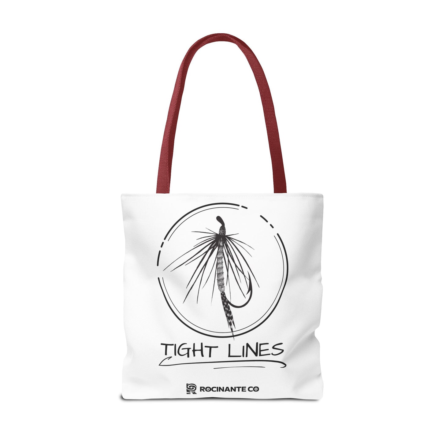 Tight Lines Tote Bag White | Durable Fishing Gift Bag with Stylish Print for Outdoor Enthusiasts & Everyday Use