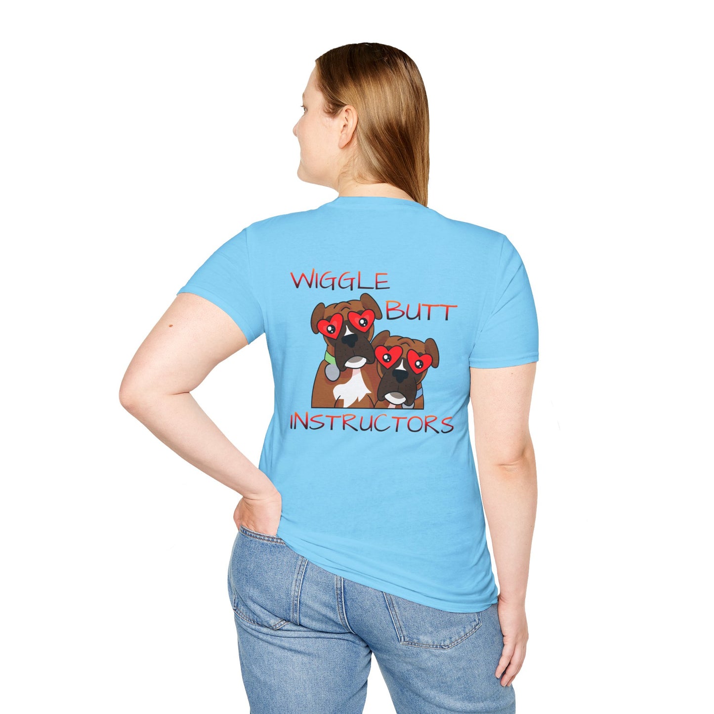 Unisex Wiggle Butt Instructors Tee - Funny Dog Trainer Shirt & Pet Lover Gift, Casual Animal Trainer Top