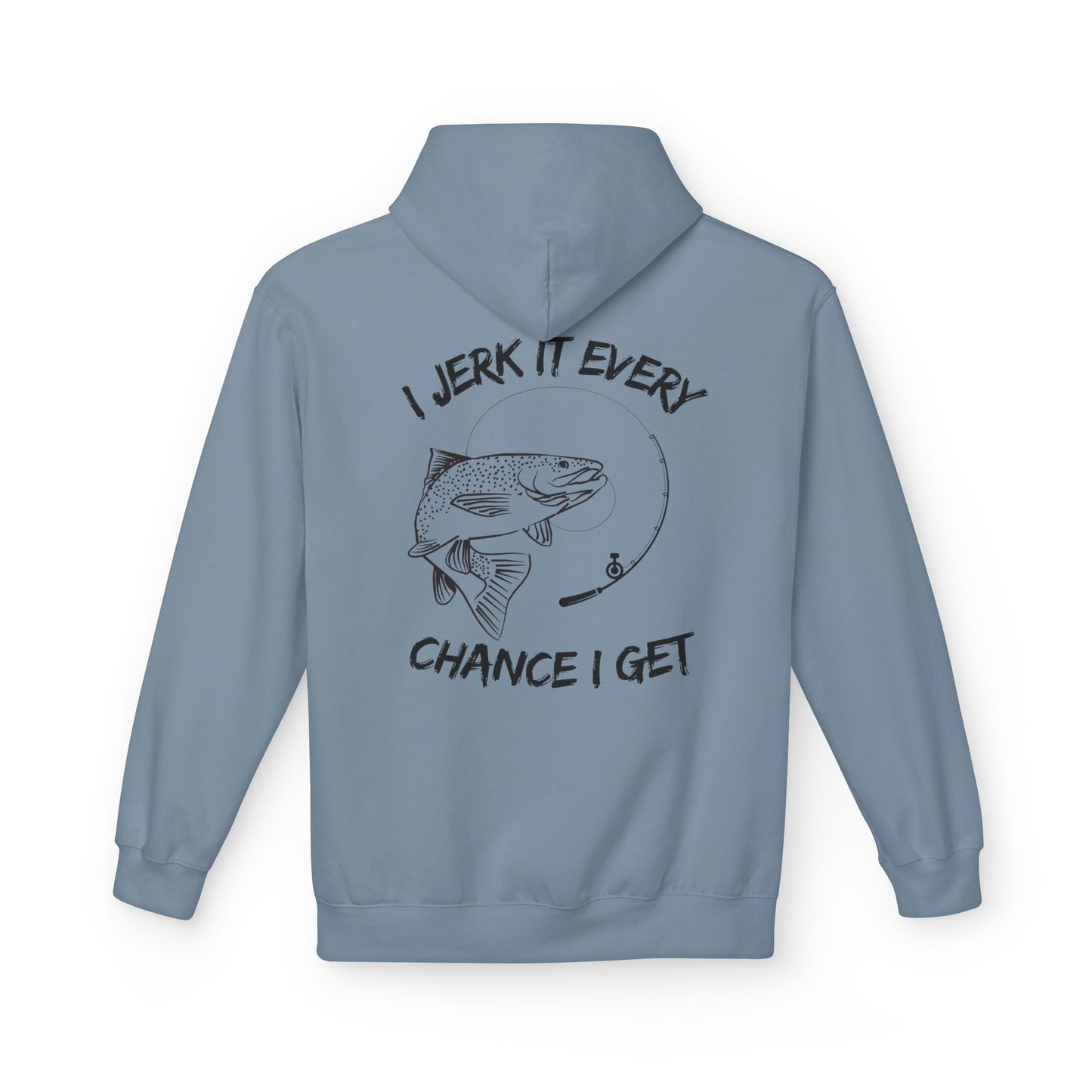 Jerk It Hoodie, Unisex Fisherman's Apparel, Funny Gift for Anglers, Outdoor Hoodie, Perfect for Fishing Trips
