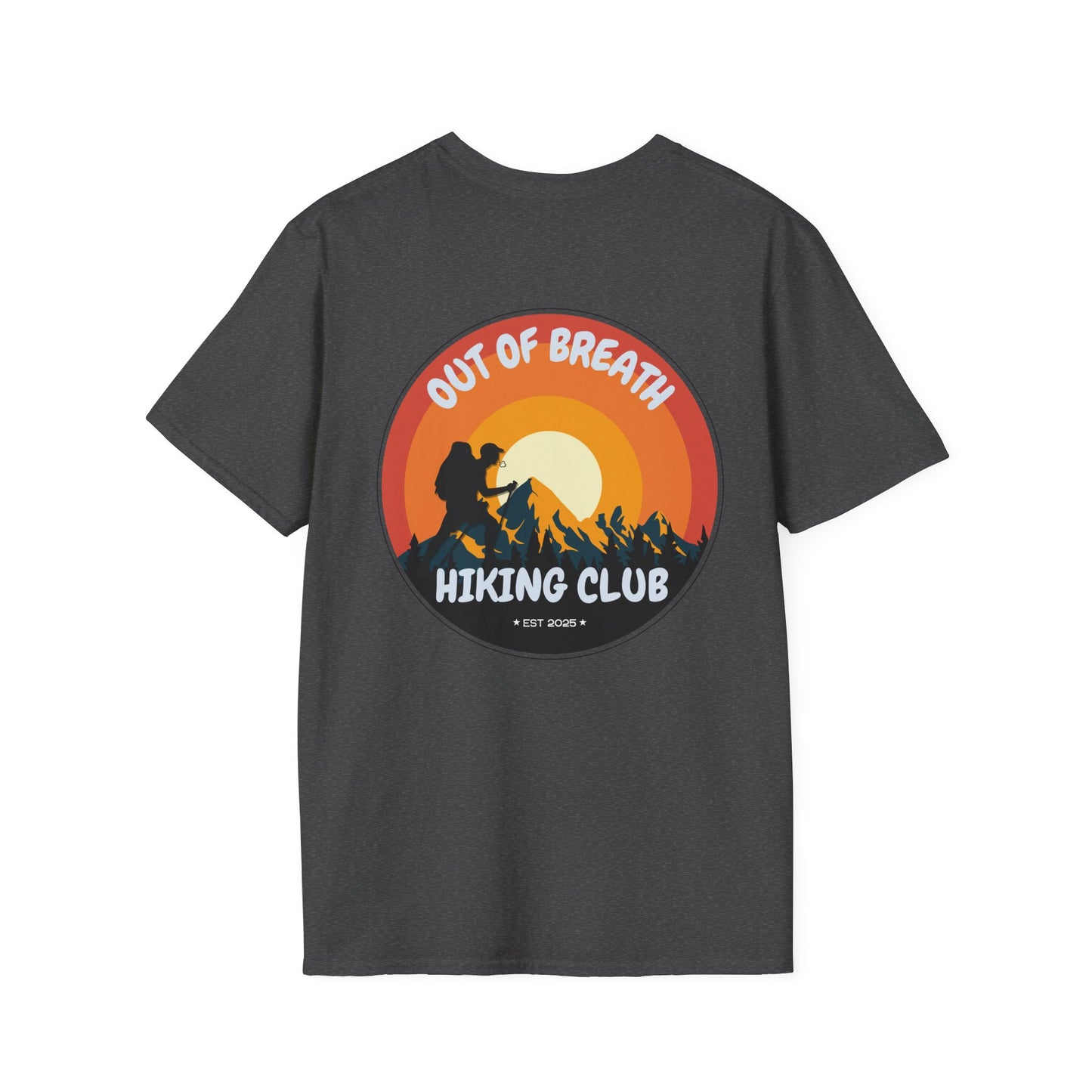 Out of Breath Hiking Club T-Shirt, Funny Adventure Tee, Nature Lover Shirt, Outdoor Apparel, Gift for Hikers, Casual Wear