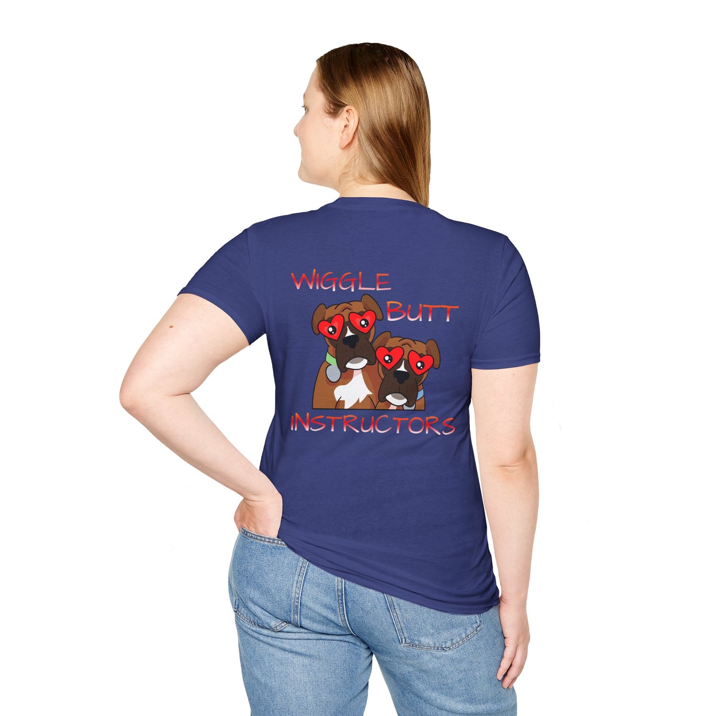 Unisex Wiggle Butt Instructors Tee - Funny Dog Trainer Shirt & Pet Lover Gift, Casual Animal Trainer Top