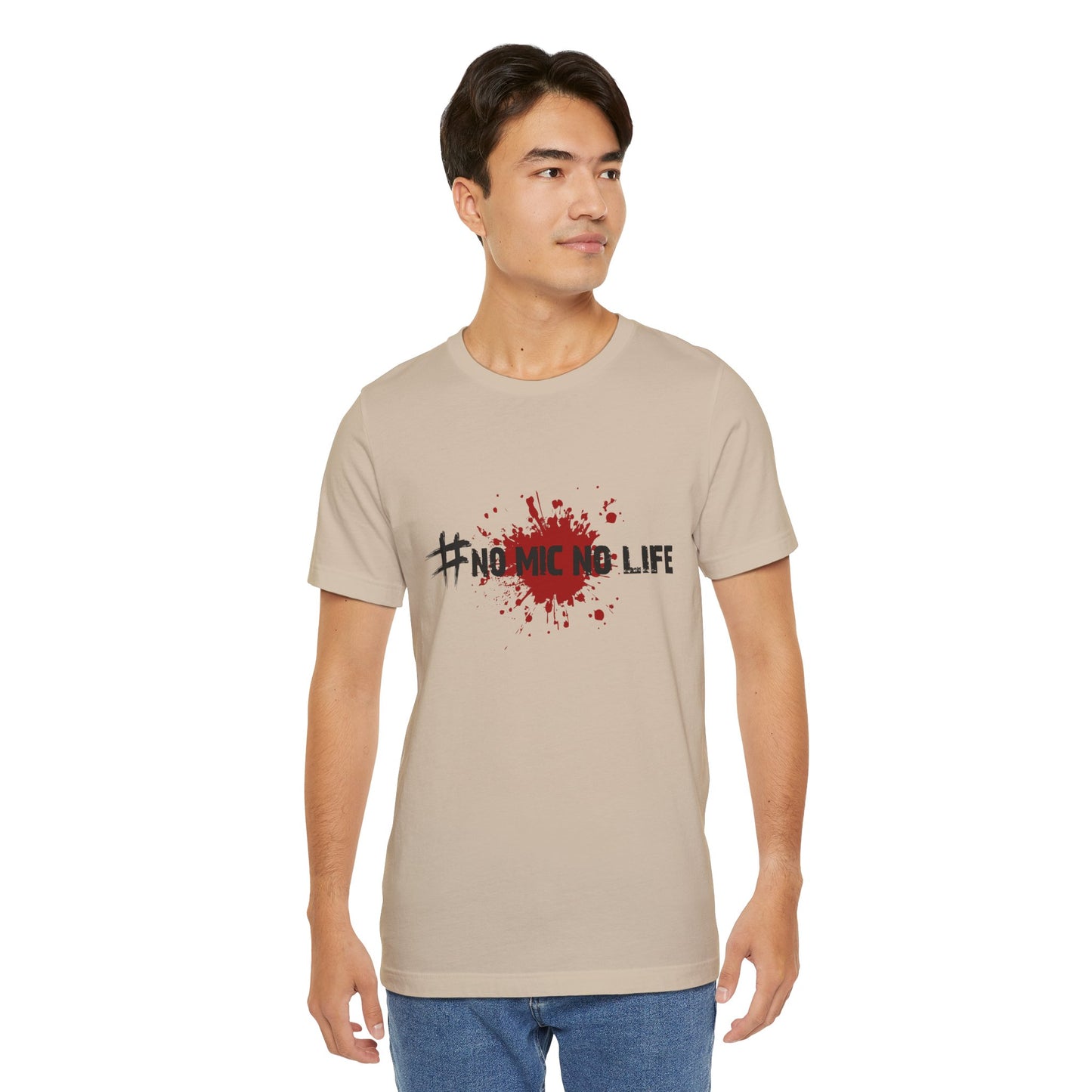 #No Mic No Life Unisex Tee, Fans of Zombie Culture, Graphic Tee for Casual Wear, Gamer Essentials, Zombie Apocalypse Survival Gear