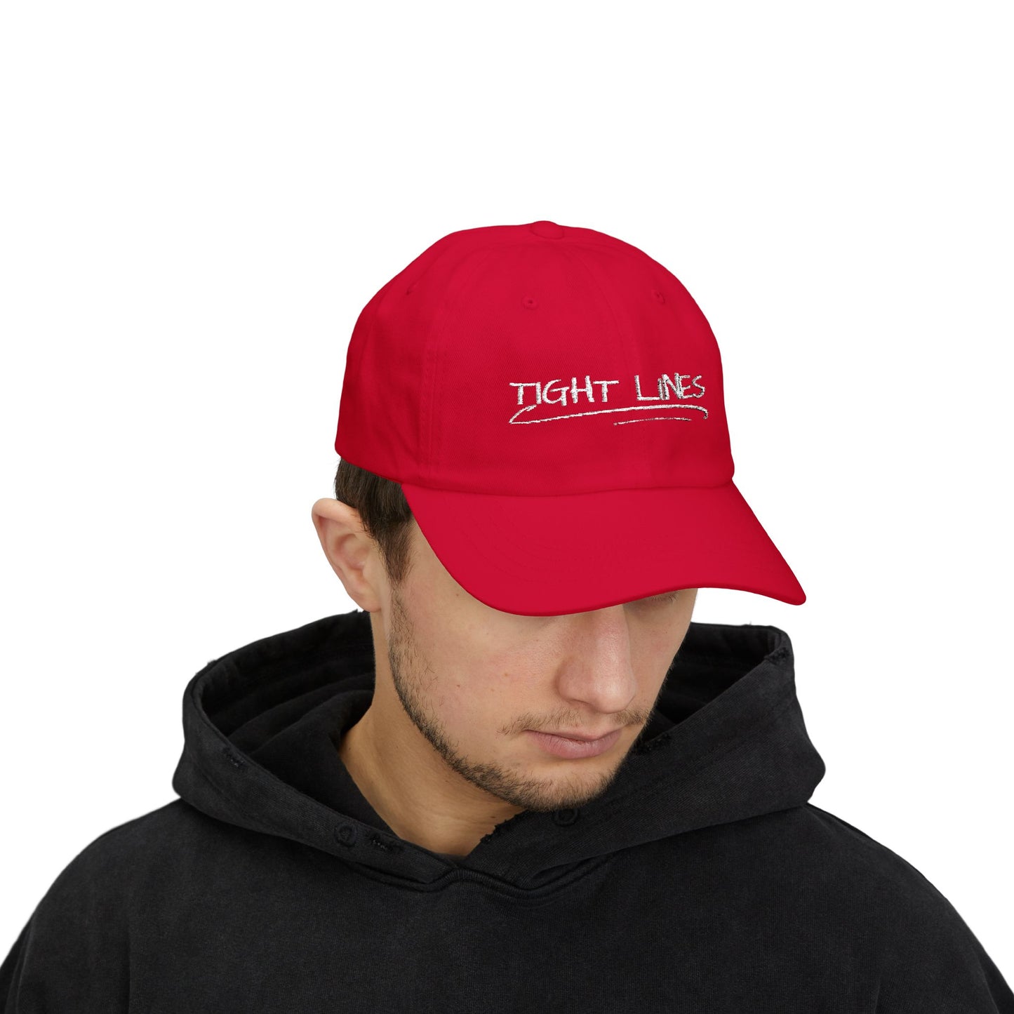Tight Lines Embroidered Hat (Light Logo)