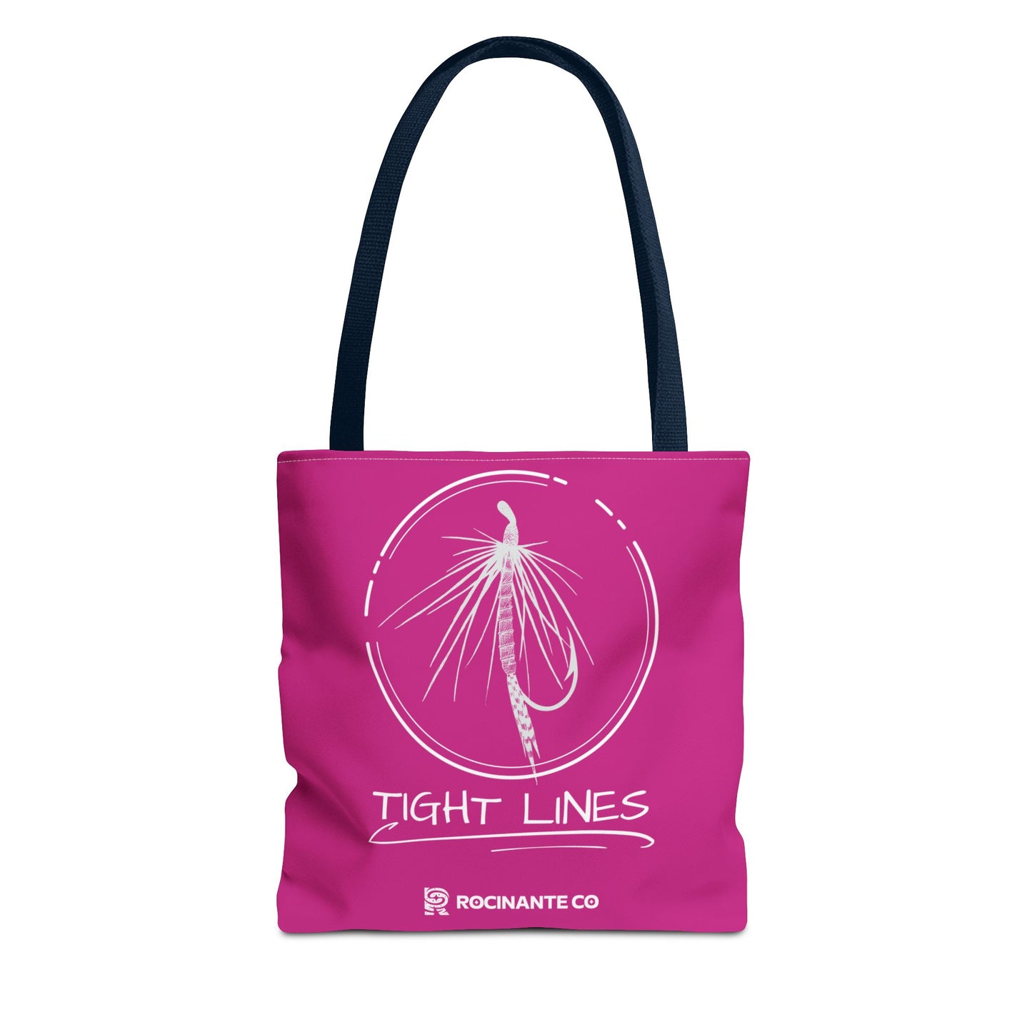 Pink Tight Lines Tote Bag, Fishing Canvas Tote Lightweight Durable Beach Market Bag