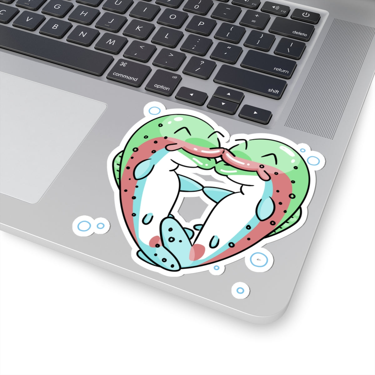 Trout Heart Kiss-Cut Sticker - Waterproof Vinyl Decal for Fishing Lovers, Cute Angler Gift, Laptop & Water Bottle Decor