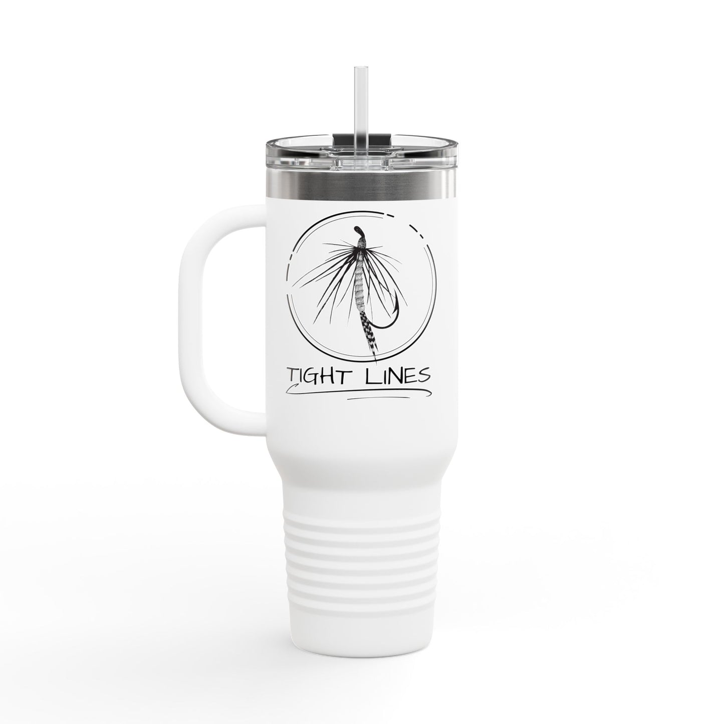 Tight Lines Insulated 40oz Tumbler, Outdoor Adventure Mug, Perfect for Fishing Enthusiasts, Personalized Camping Cup, Fishing Theme