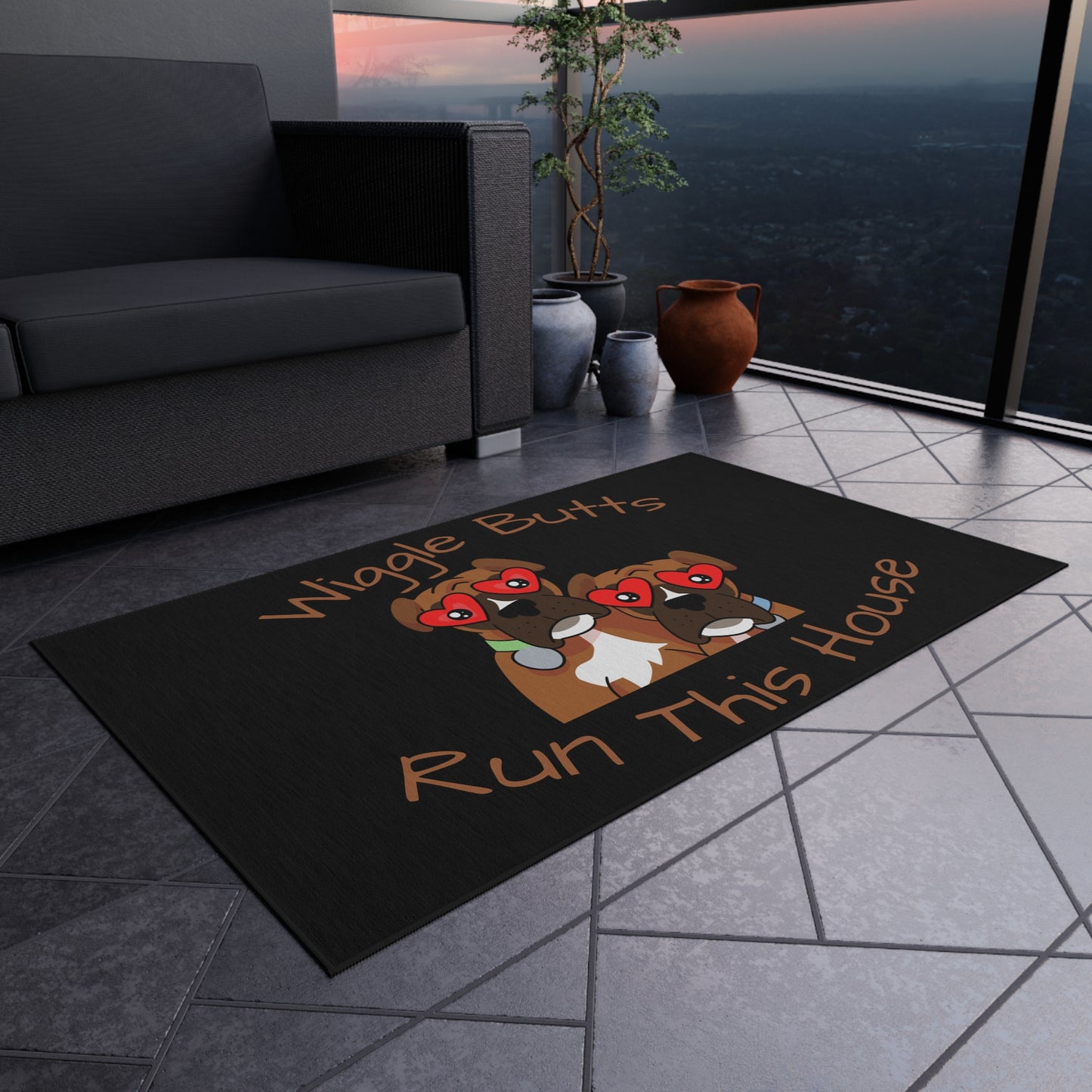 Wiggle Butt House Outdoor Rug
