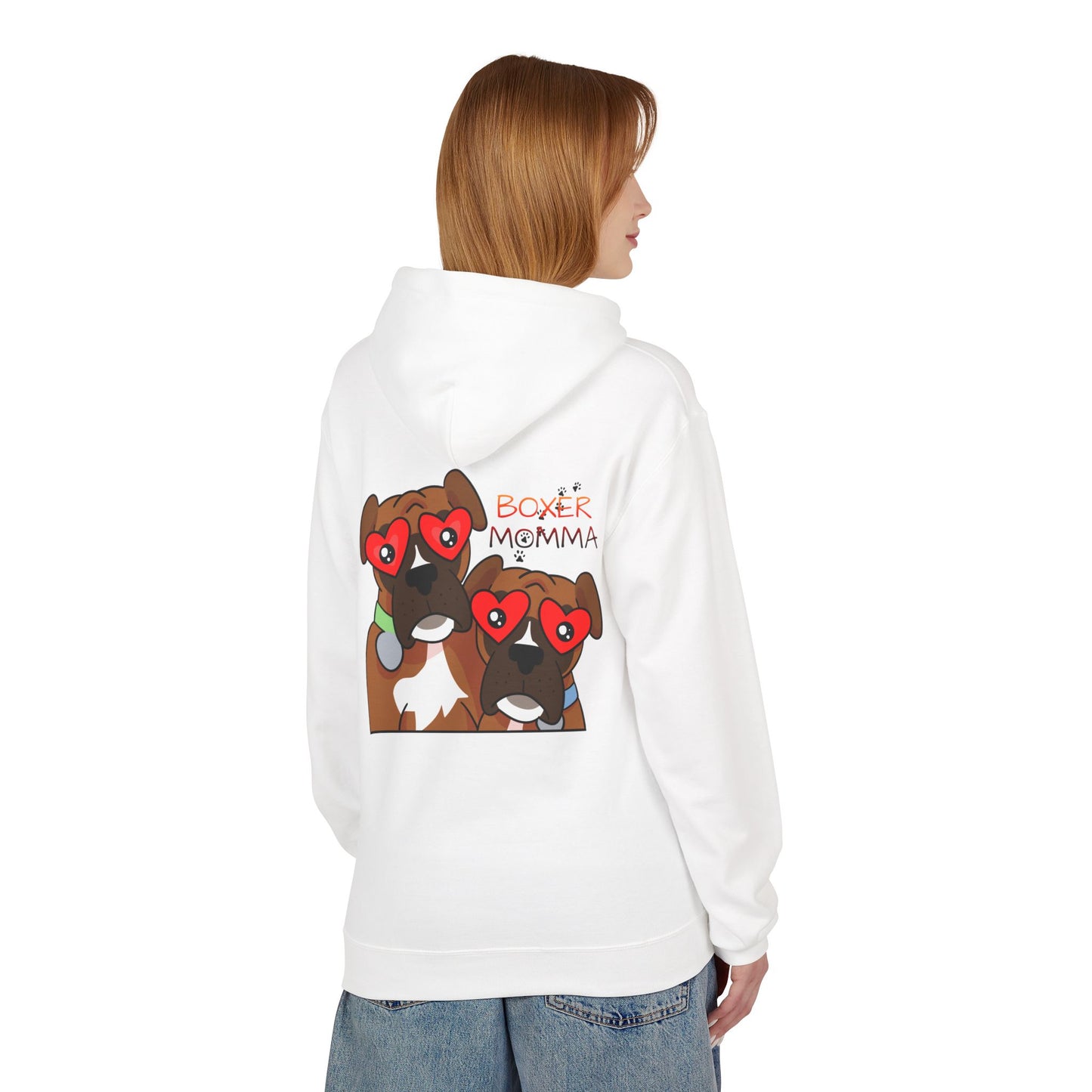 Unisex Boxer Momma Hoodie - Soft, Cozy Dog Lover Sweatshirt, Perfect Gift for Boxer Moms & Pet Lovers, Casual Pullover Top