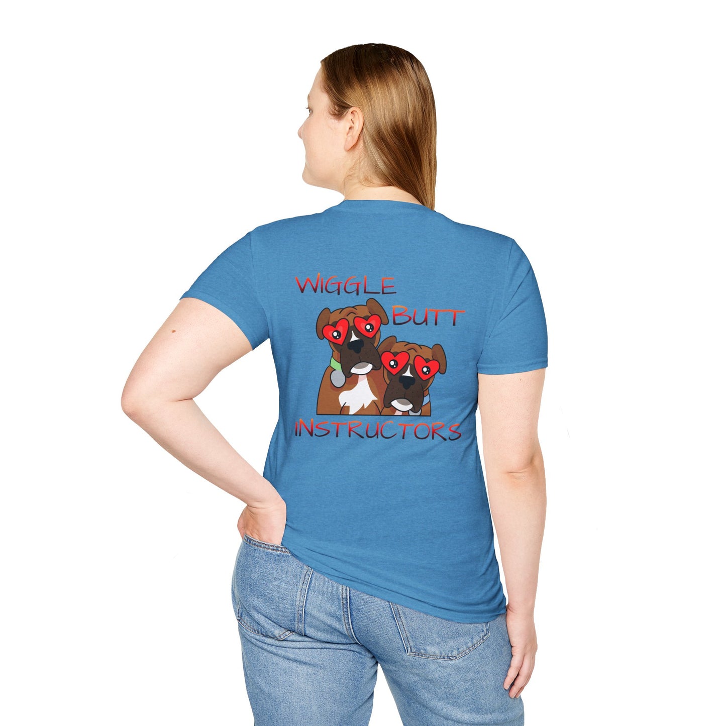 Unisex Wiggle Butt Instructors Tee - Funny Dog Trainer Shirt & Pet Lover Gift, Casual Animal Trainer Top