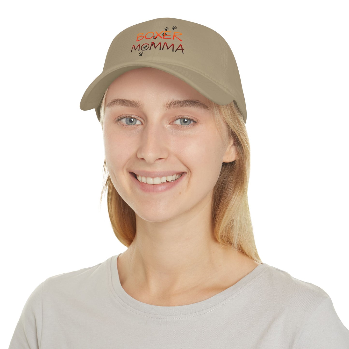 Boxer Momma Low Profile Baseball Cap, Adjustable Hat for Dog Lovers, Casual Outdoor Hat, Gift for Boxer Moms