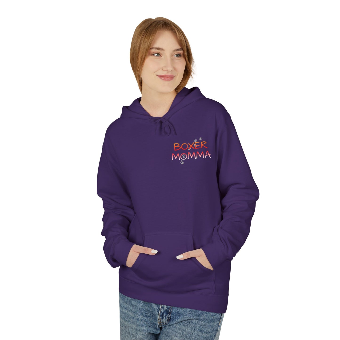 Unisex Boxer Momma Hoodie - Soft, Cozy Dog Lover Sweatshirt, Perfect Gift for Boxer Moms & Pet Lovers, Casual Pullover Top