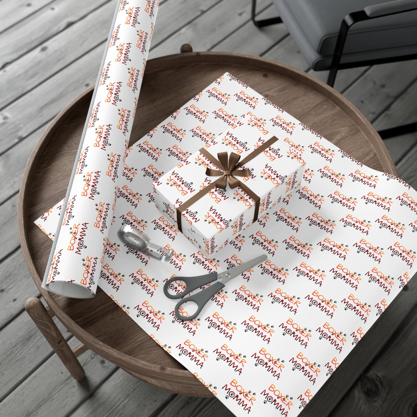 Boxer Momma Gift Wrap, Custom Pet Lover Wrapping Paper, Unique Dog Owner Gift Wrap, Boxer Dog Party Supplies, Pet Adoption Celebration