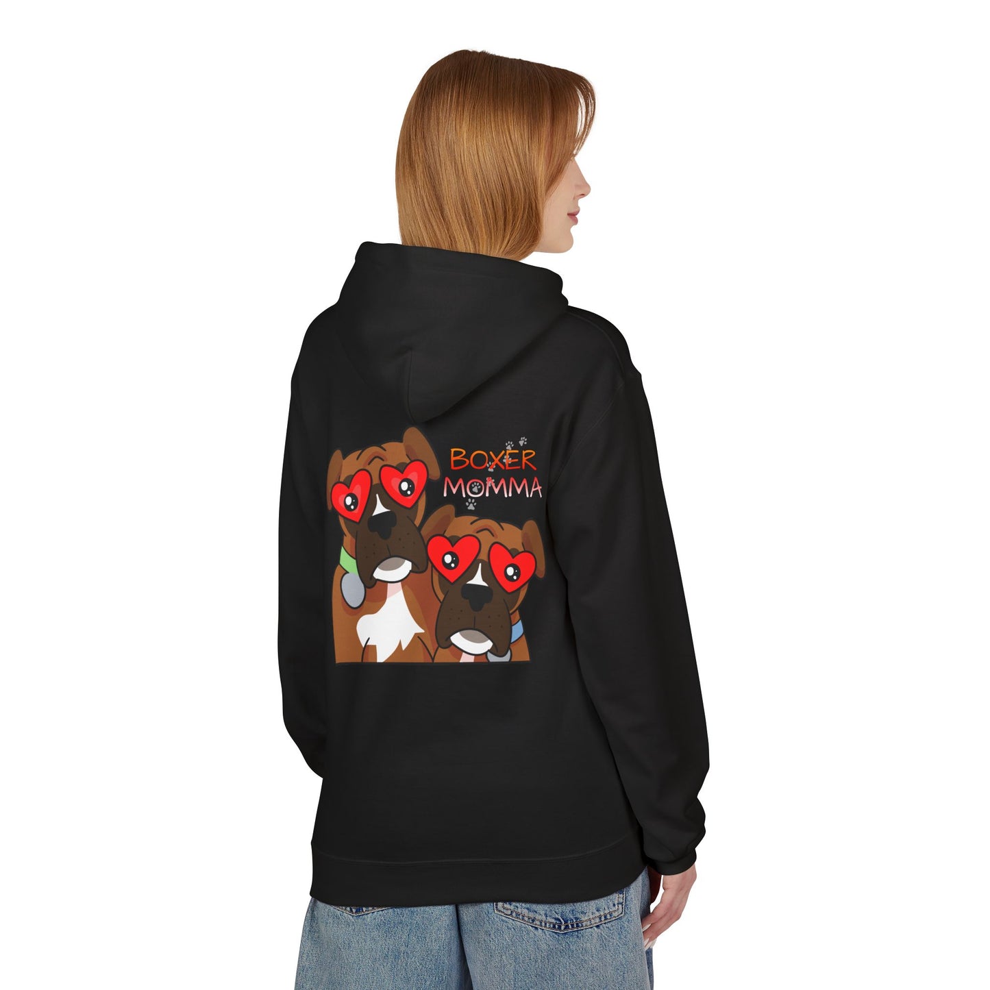 Unisex Boxer Momma Hoodie - Soft, Cozy Dog Lover Sweatshirt, Perfect Gift for Boxer Moms & Pet Lovers, Casual Pullover Top