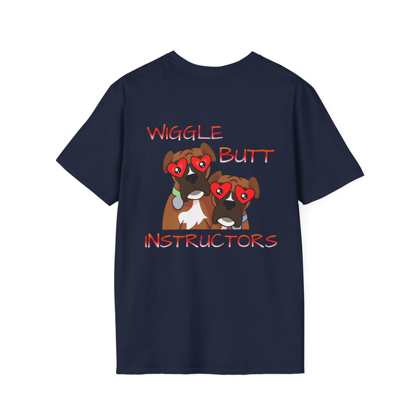 Unisex Wiggle Butt Instructors Tee - Funny Dog Trainer Shirt & Pet Lover Gift, Casual Animal Trainer Top