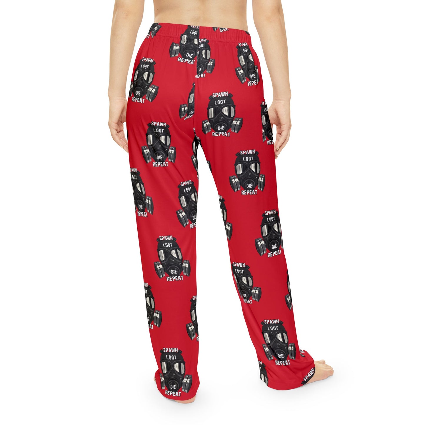 Spawn Loot Die Repeat Women's Pajama Pants - Perfect for Relaxing Nights, Cozy, Sleepwear, Gifts, Lounging, Casual Wear