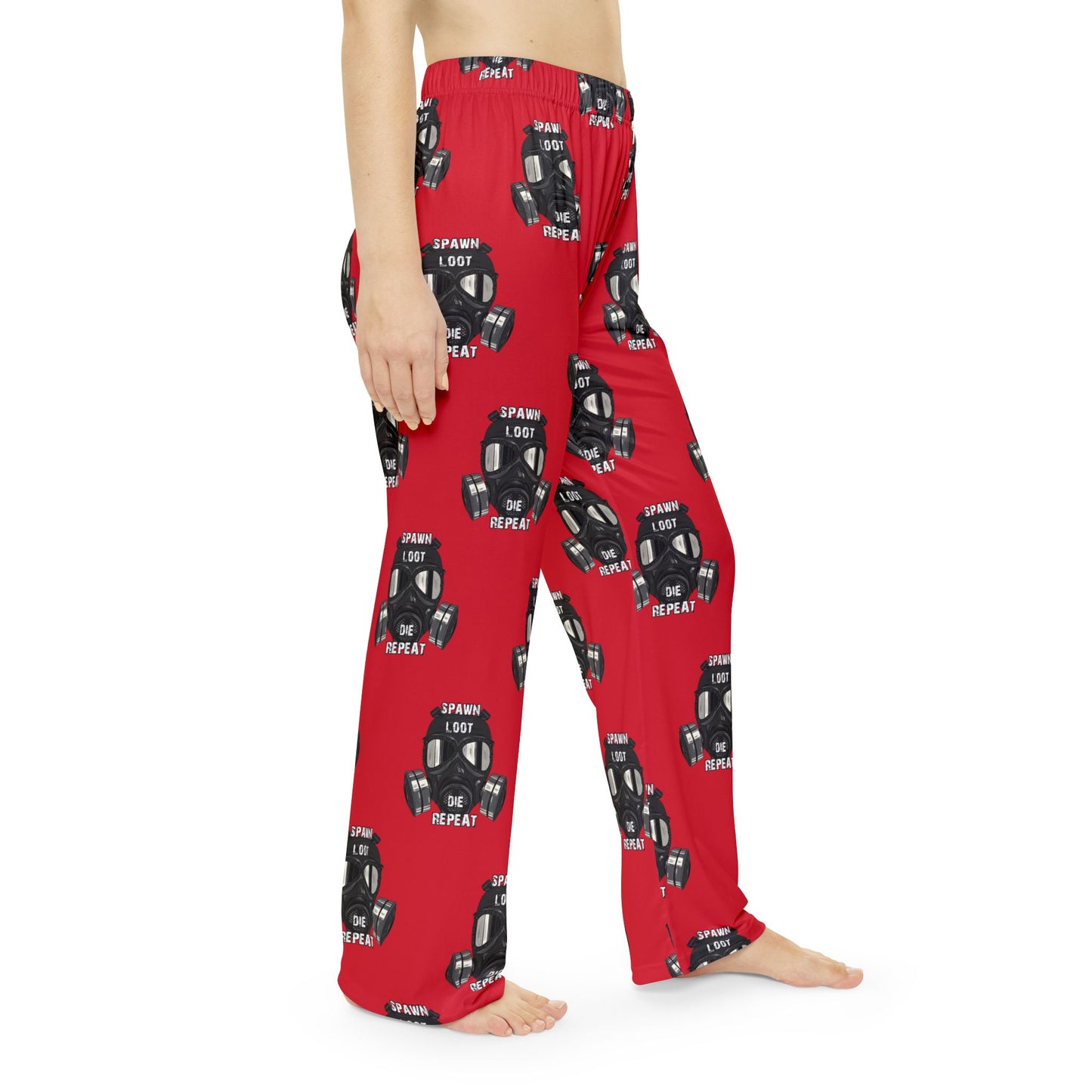 Spawn Loot Die Repeat Women's Pajama Pants - Perfect for Relaxing Nights, Cozy, Sleepwear, Gifts, Lounging, Casual Wear