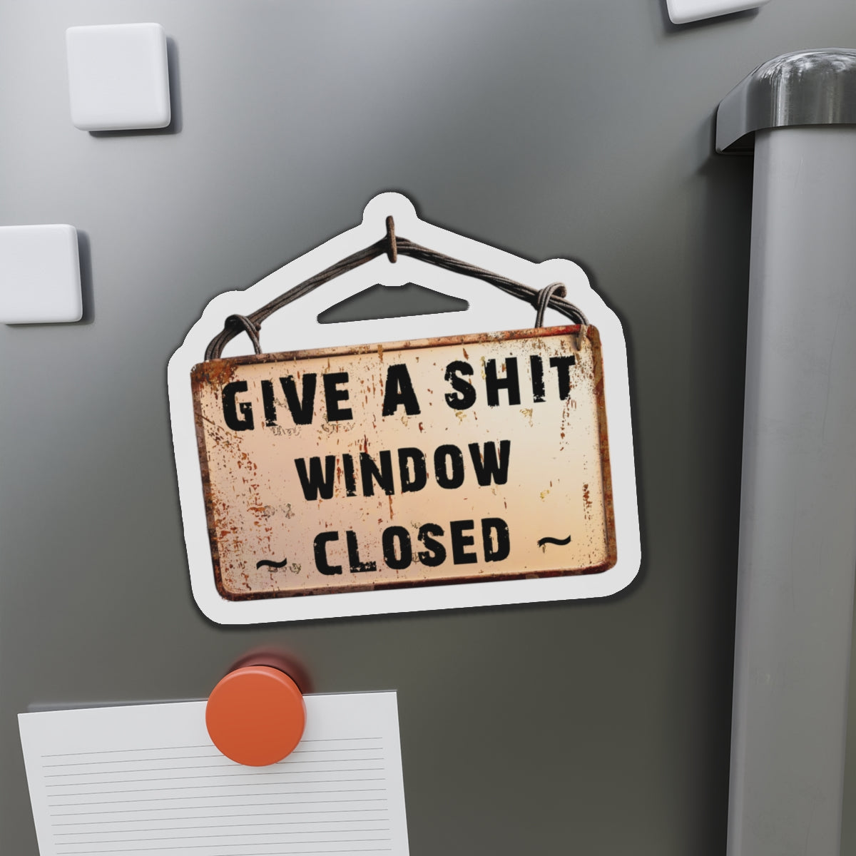 Funny Window Closed Die-Cut Magnets, Quirky Fridge Decor, Humorous Gift for Friends, Kitchen and Office Decor, Perfect for Housewarming or Gag Gift