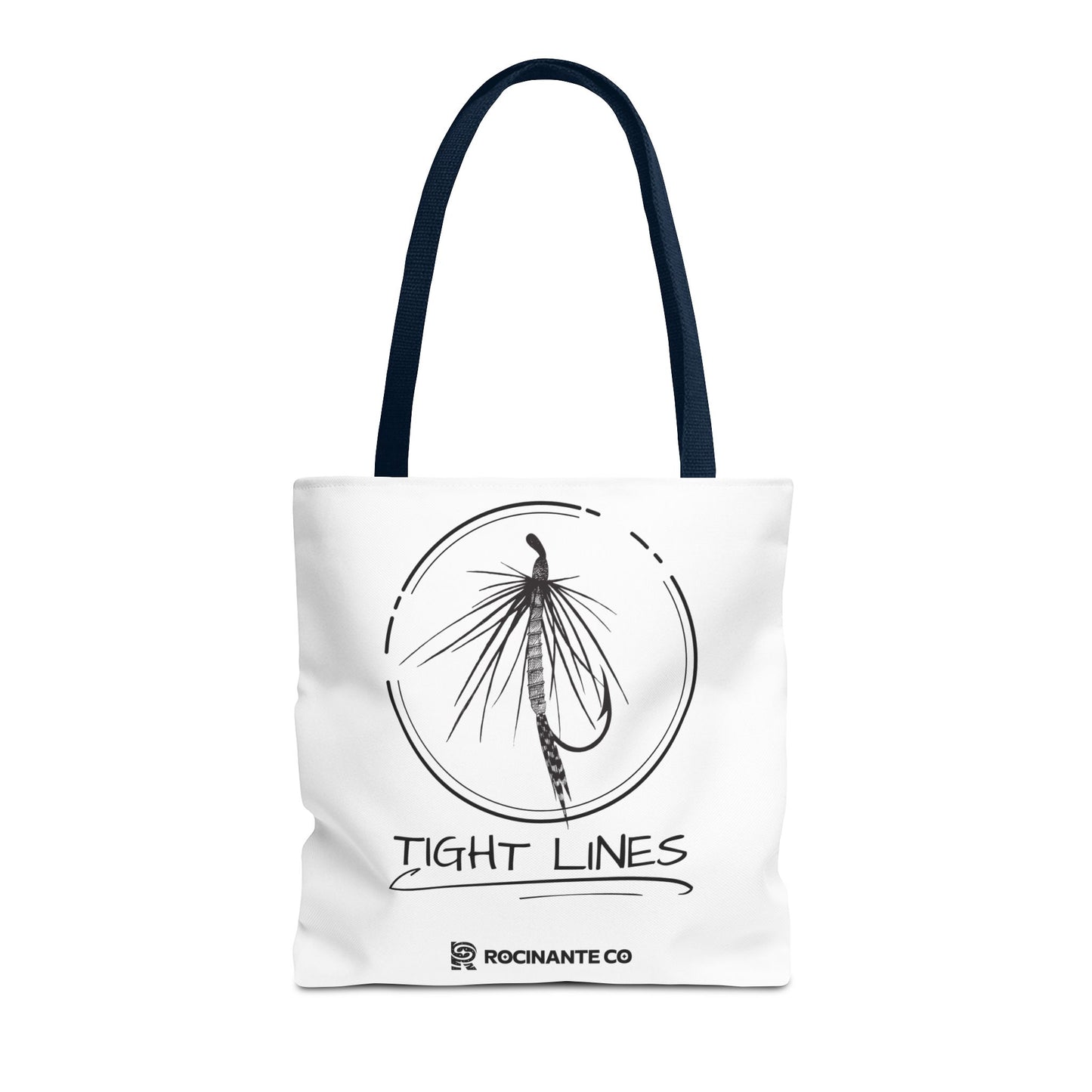 Tight Lines Tote Bag White | Durable Fishing Gift Bag with Stylish Print for Outdoor Enthusiasts & Everyday Use