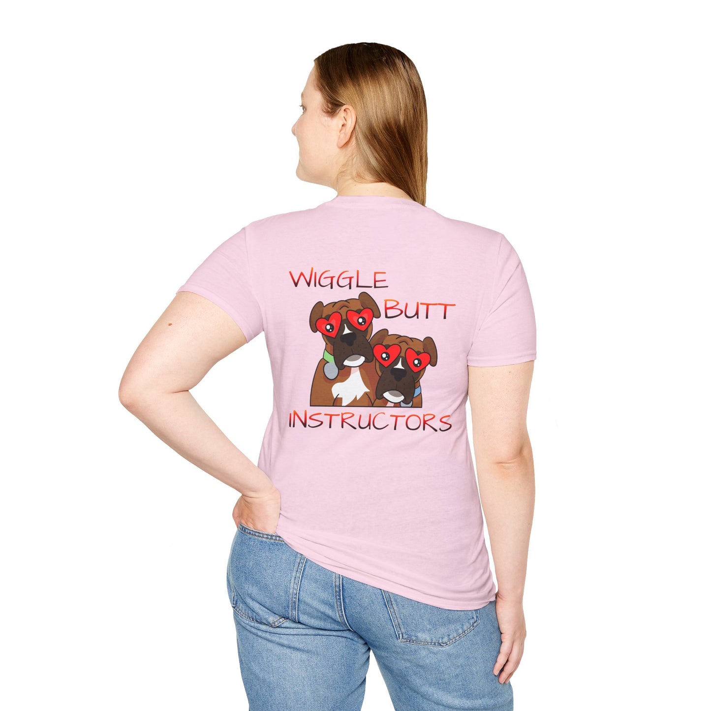 Unisex Wiggle Butt Instructors Tee - Funny Dog Trainer Shirt & Pet Lover Gift, Casual Animal Trainer Top