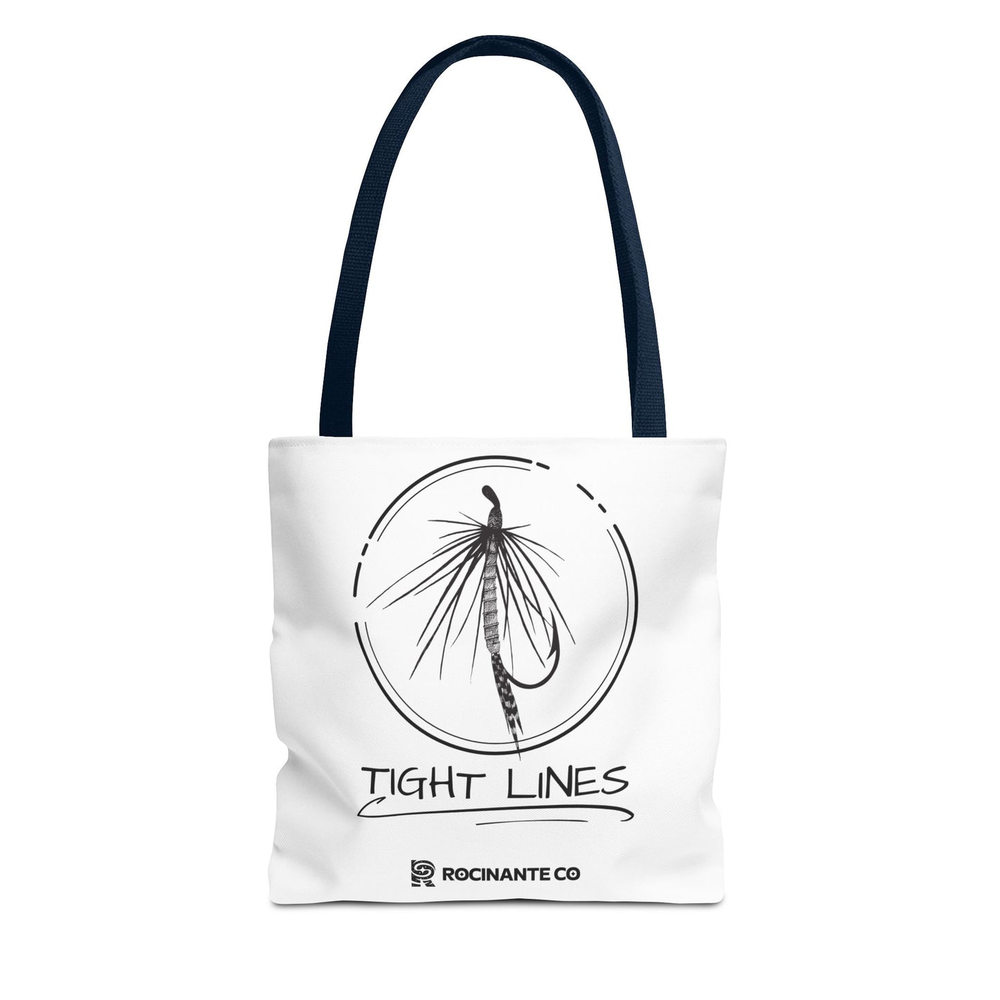 Tight Lines Tote Bag White | Durable Fishing Gift Bag with Stylish Print for Outdoor Enthusiasts & Everyday Use