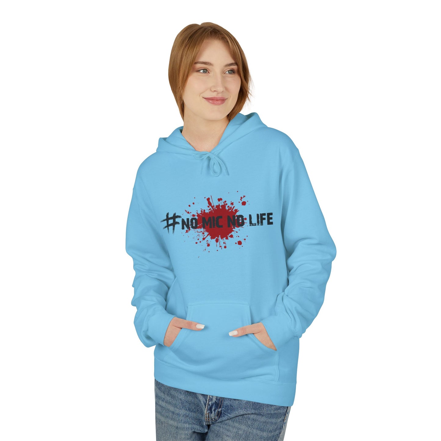 #No Mic No Life Unisex Hoodie – Gamer Essentials, Perfect for Halloween, Cosplay, Gift for Fans, Gaming, Zombie Culture