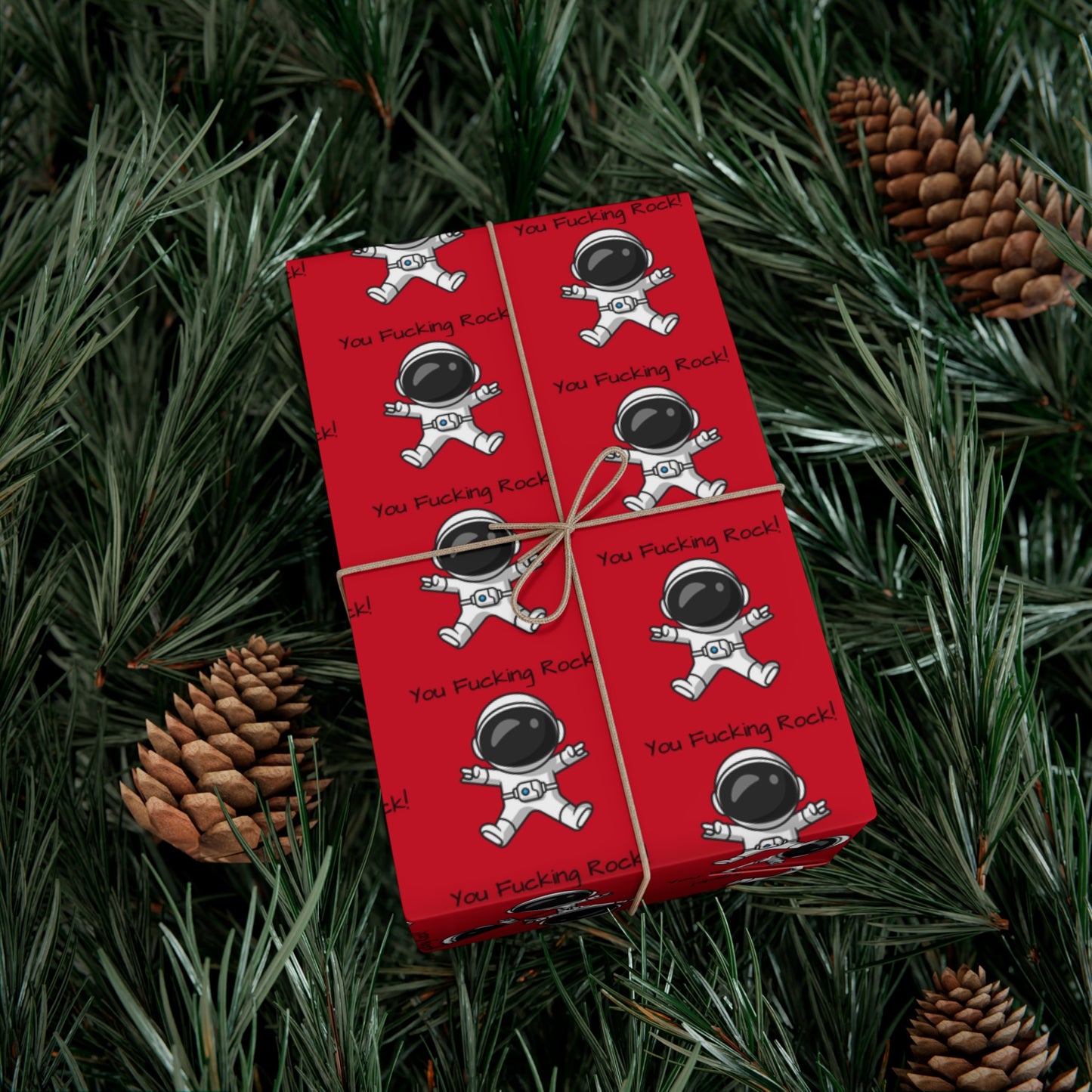 You Rock! Astronaut Gift Wrap Paper - Fun Wrapping for Birthdays, Holidays, Parties, Unique Gift Wrap