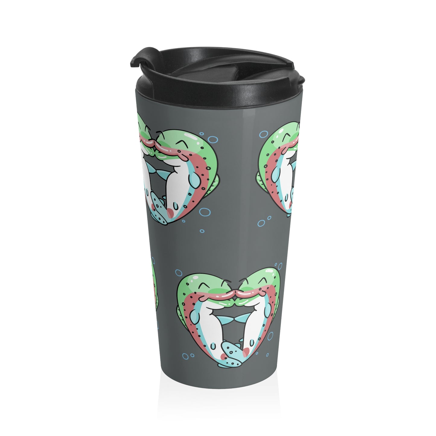 Trout Heart 15oz Tumbler, Cute Coffee Mug, Eco-Friendly Drinkware, Perfect Gift for Friends, Fun Mug for Everyday Use