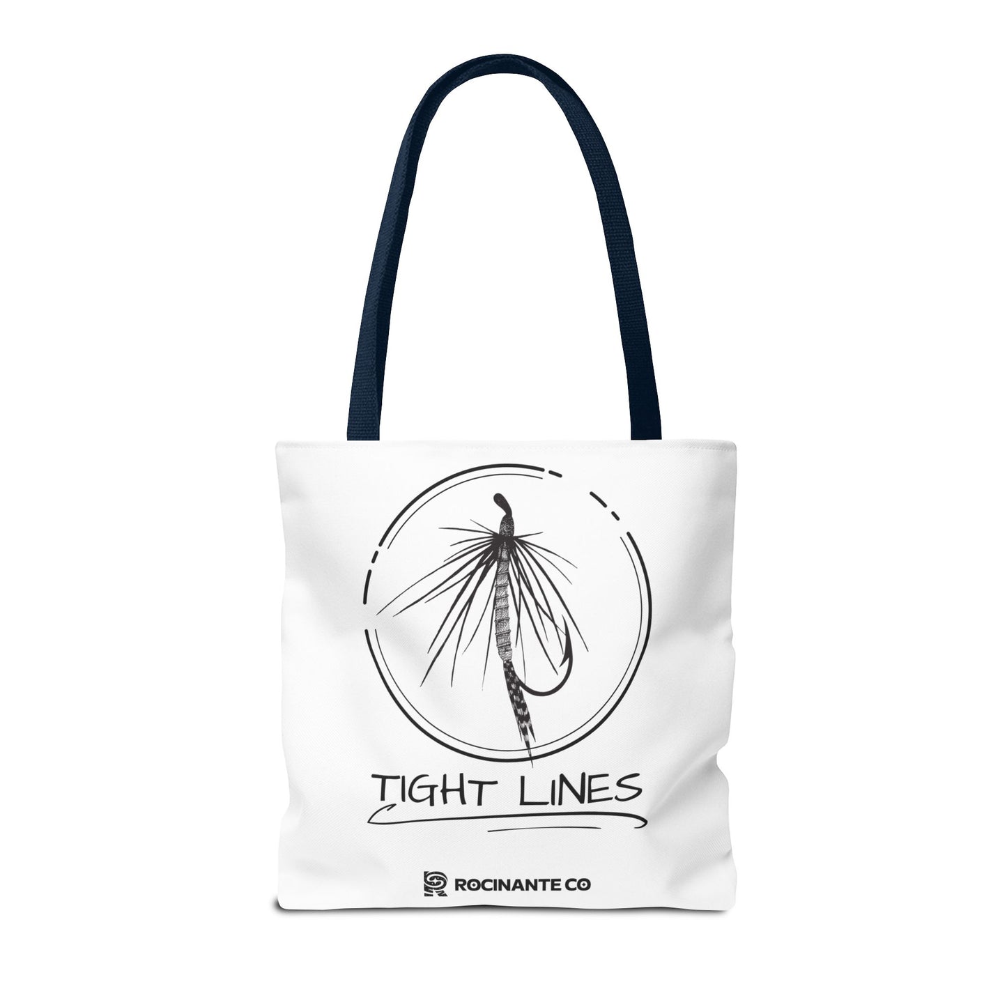 Tight Lines Tote Bag White | Durable Fishing Gift Bag with Stylish Print for Outdoor Enthusiasts & Everyday Use