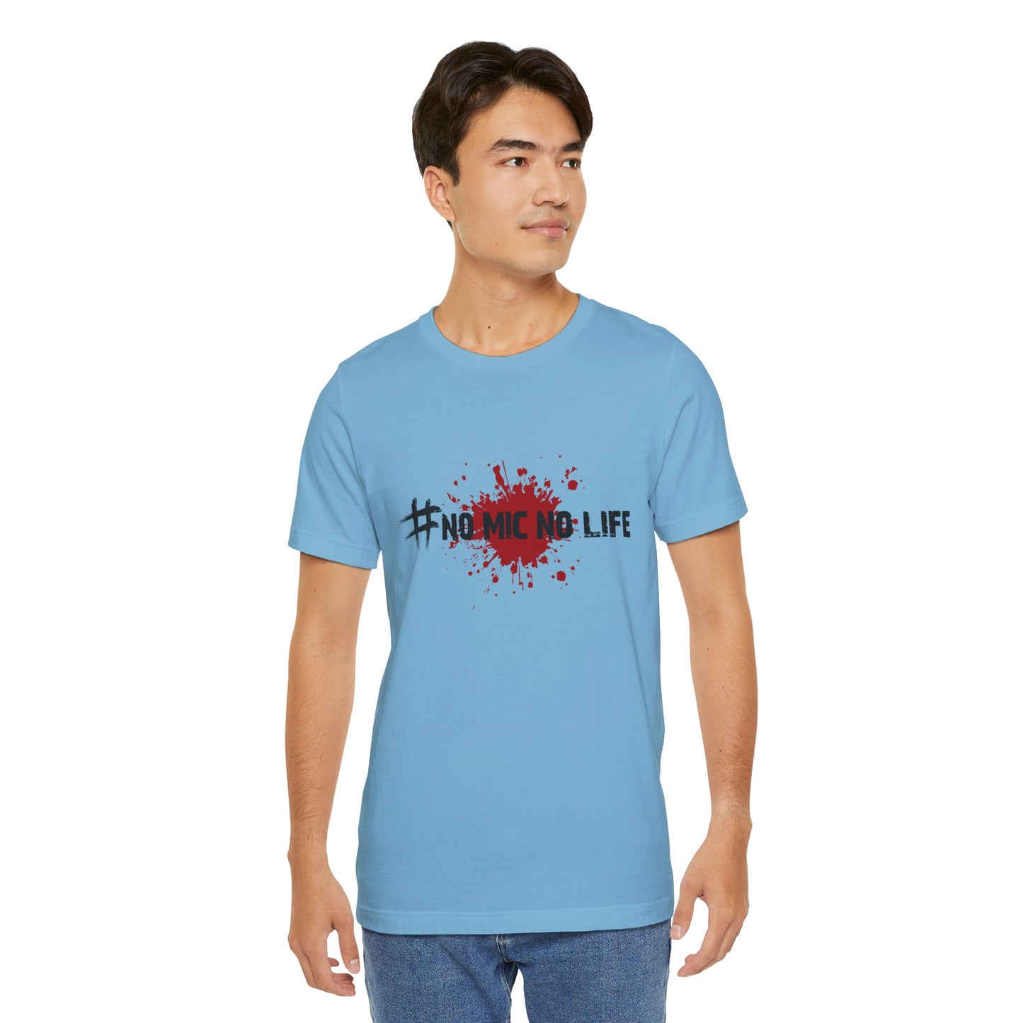 #No Mic No Life Unisex Tee, Fans of Zombie Culture, Graphic Tee for Casual Wear, Gamer Essentials, Zombie Apocalypse Survival Gear