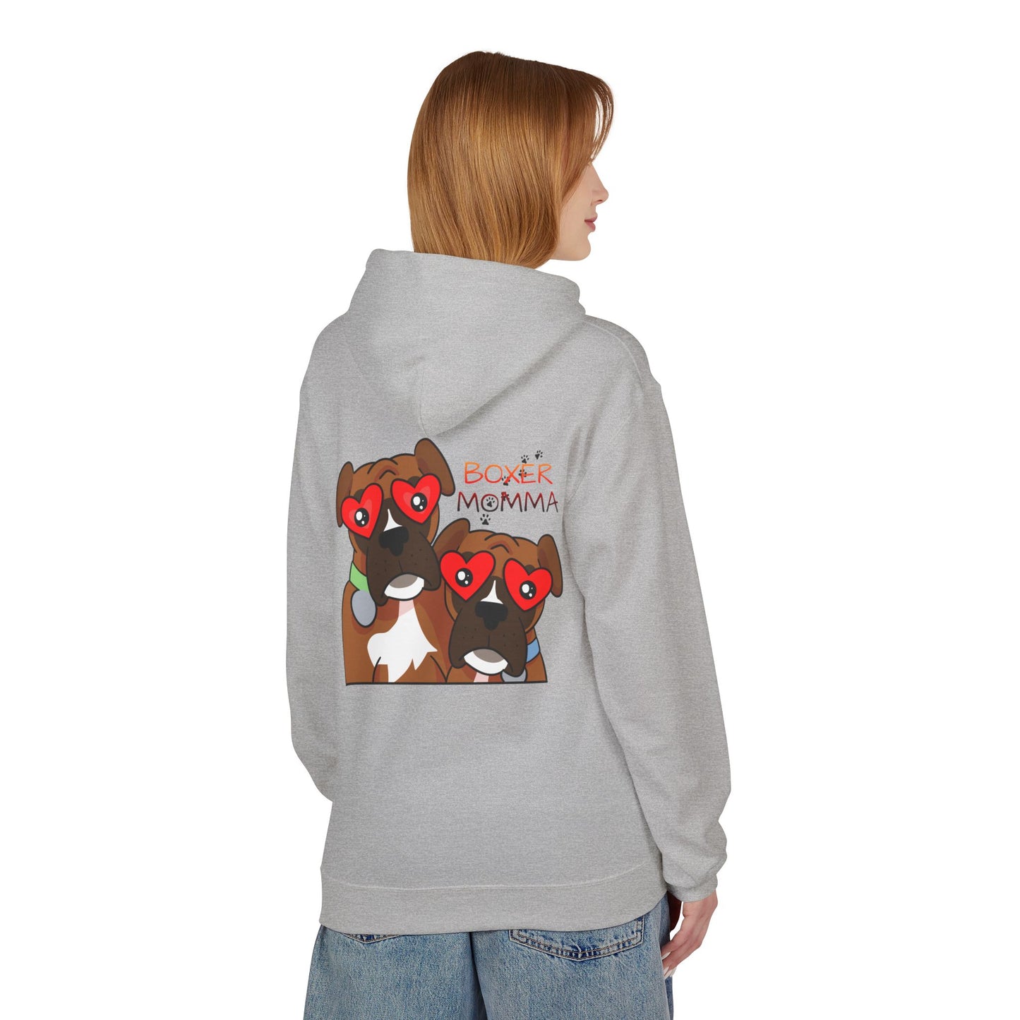 Unisex Boxer Momma Hoodie - Soft, Cozy Dog Lover Sweatshirt, Perfect Gift for Boxer Moms & Pet Lovers, Casual Pullover Top
