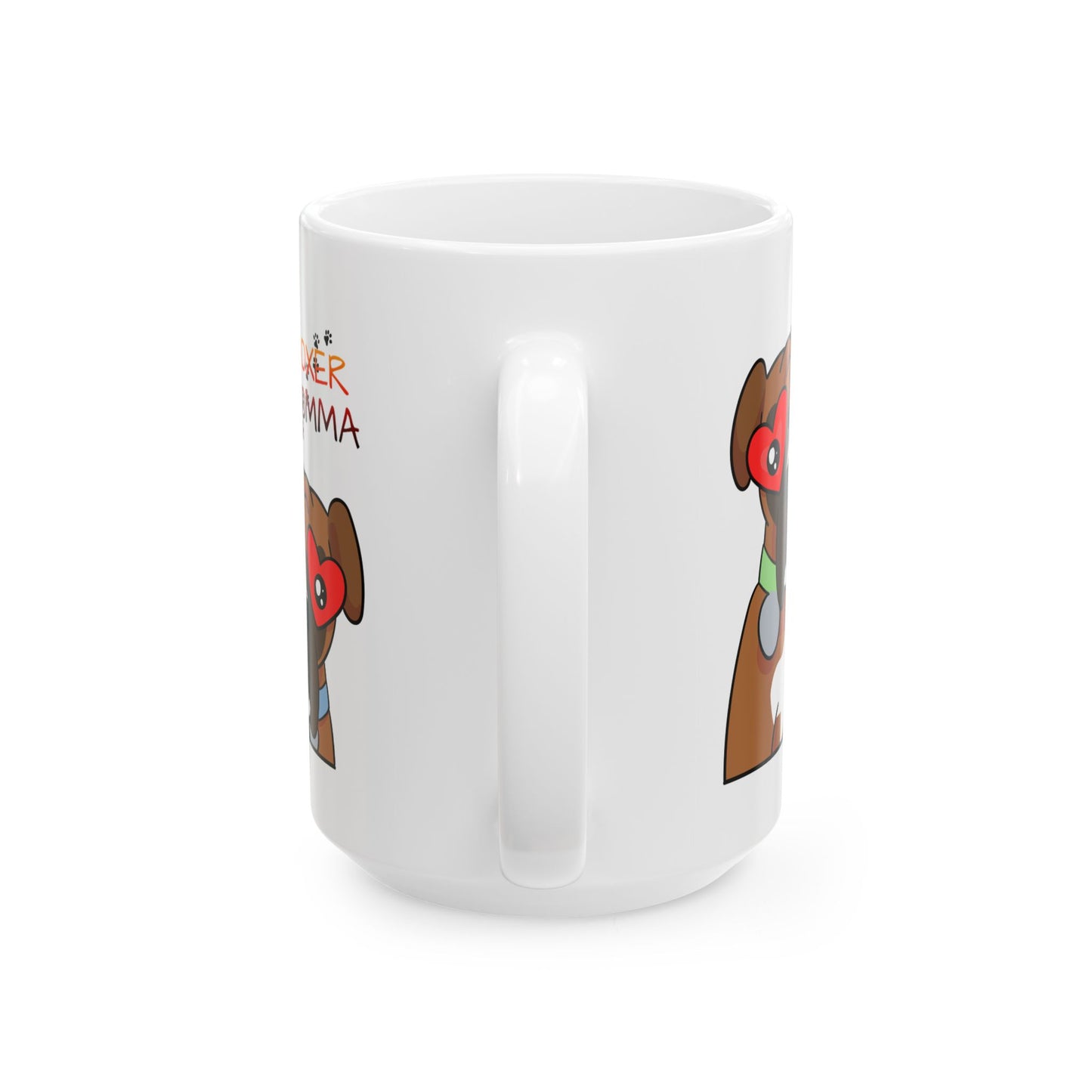 Boxer Momma Ceramic Mug - Cute Dog Mom Gift, Personalized Coffee Cup for Boxer Lovers, Durable Tea Cup, Dog Owner Present
