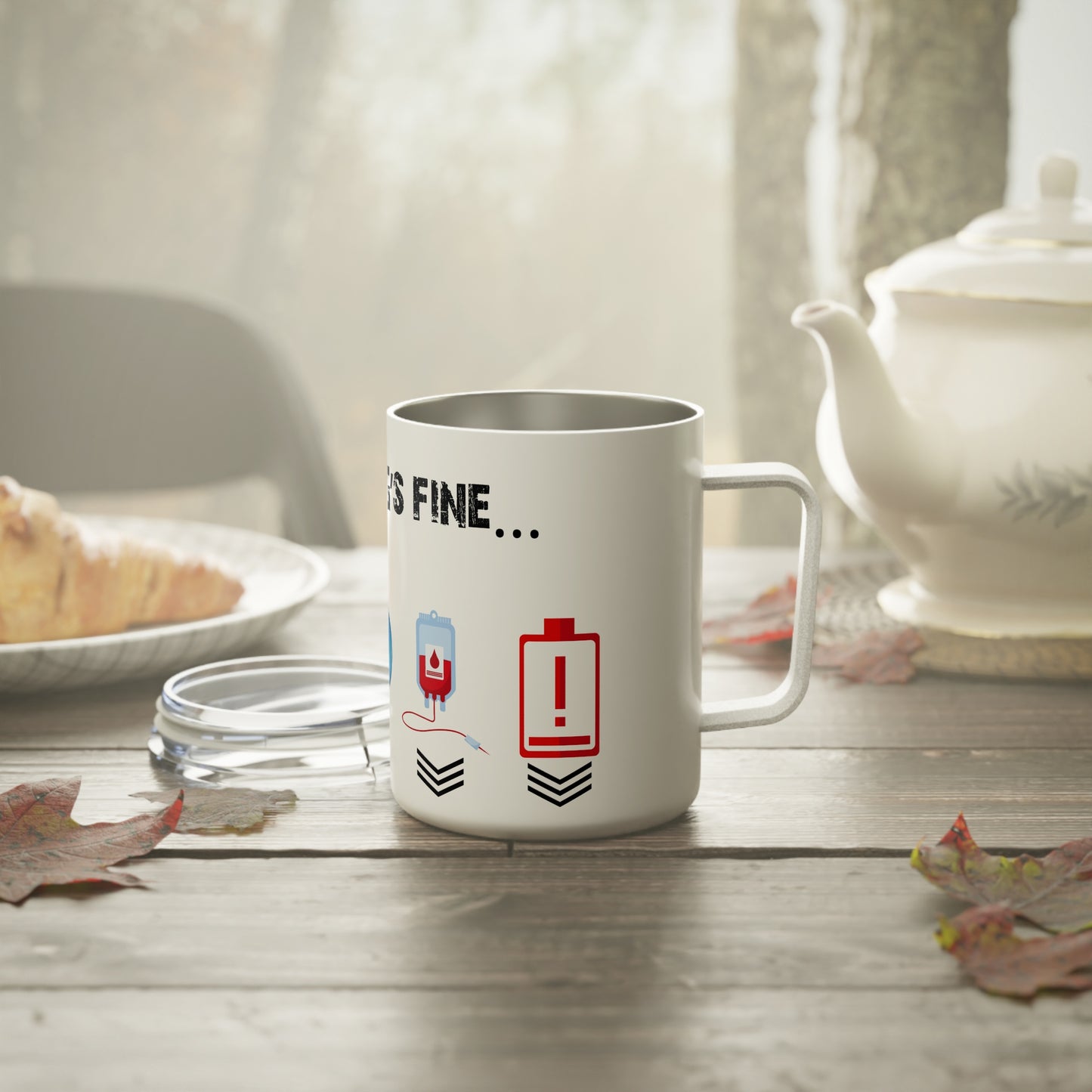 Everything's Fine Gamer Insulated 10oz Tumbler, Funny Travel Cup, Gift for Coffee Lovers, Office Mug, Gaming Drinkware