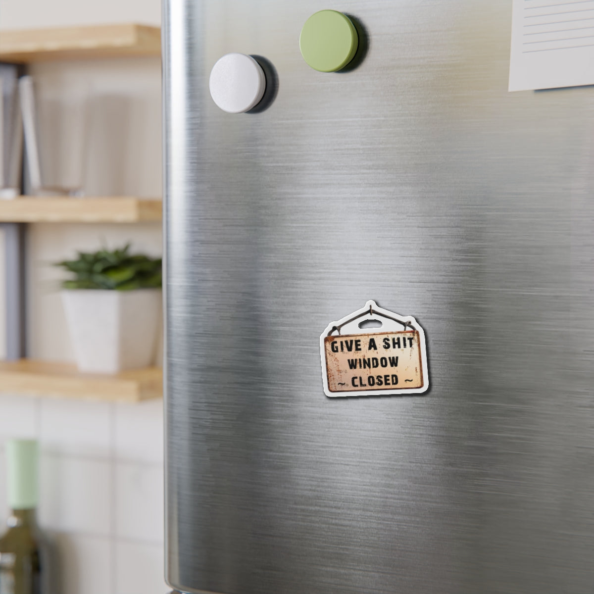 Funny Window Closed Die-Cut Magnets, Quirky Fridge Decor, Humorous Gift for Friends, Kitchen and Office Decor, Perfect for Housewarming or Gag Gift