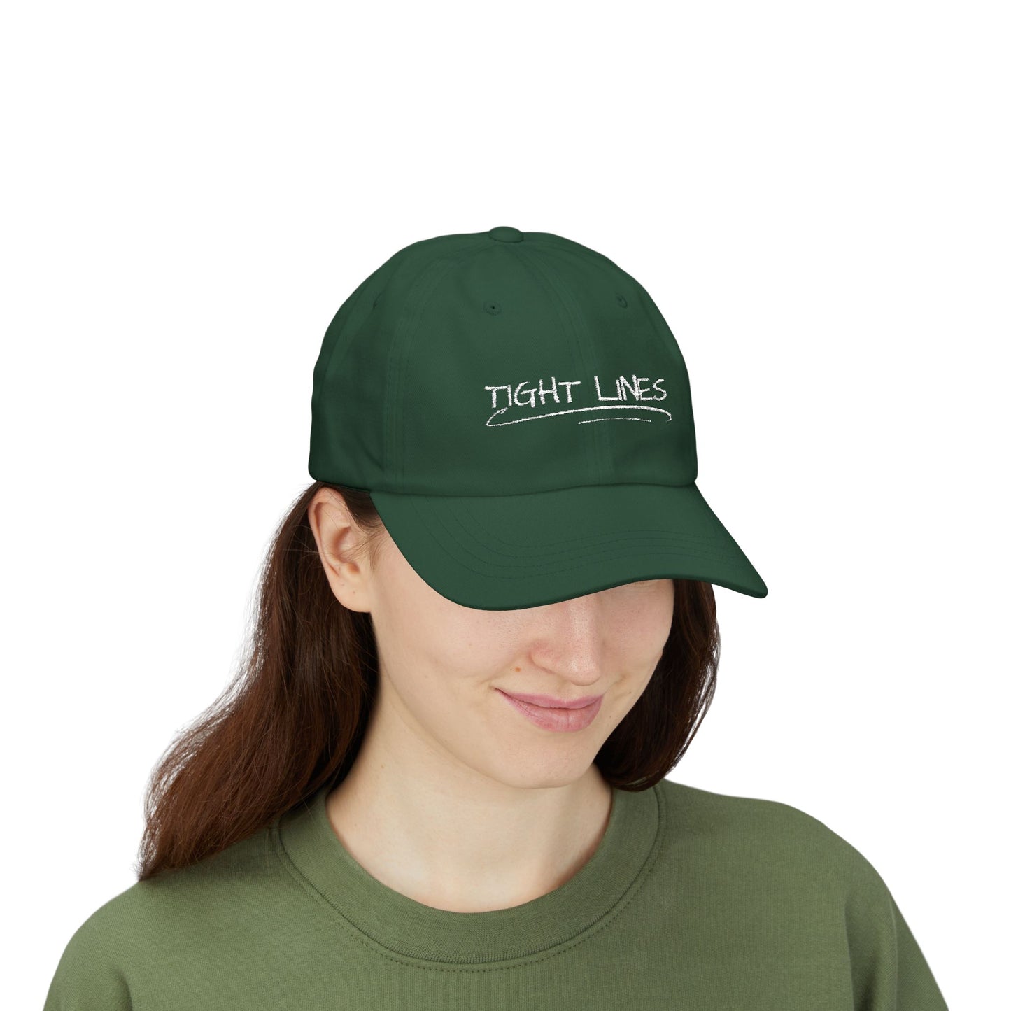 Tight Lines Embroidered Hat (Light Logo)