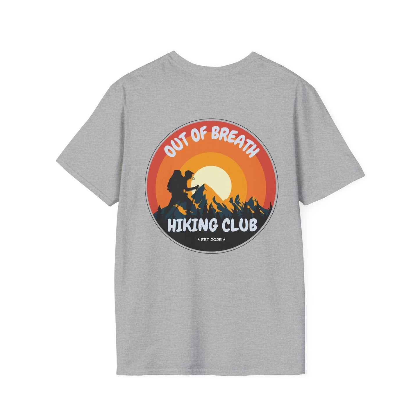Out of Breath Hiking Club T-Shirt, Funny Adventure Tee, Nature Lover Shirt, Outdoor Apparel, Gift for Hikers, Casual Wear